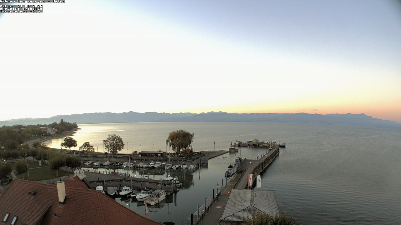 Archiv Foto Webcam Bodensee: Gemeindehafen Langenargen