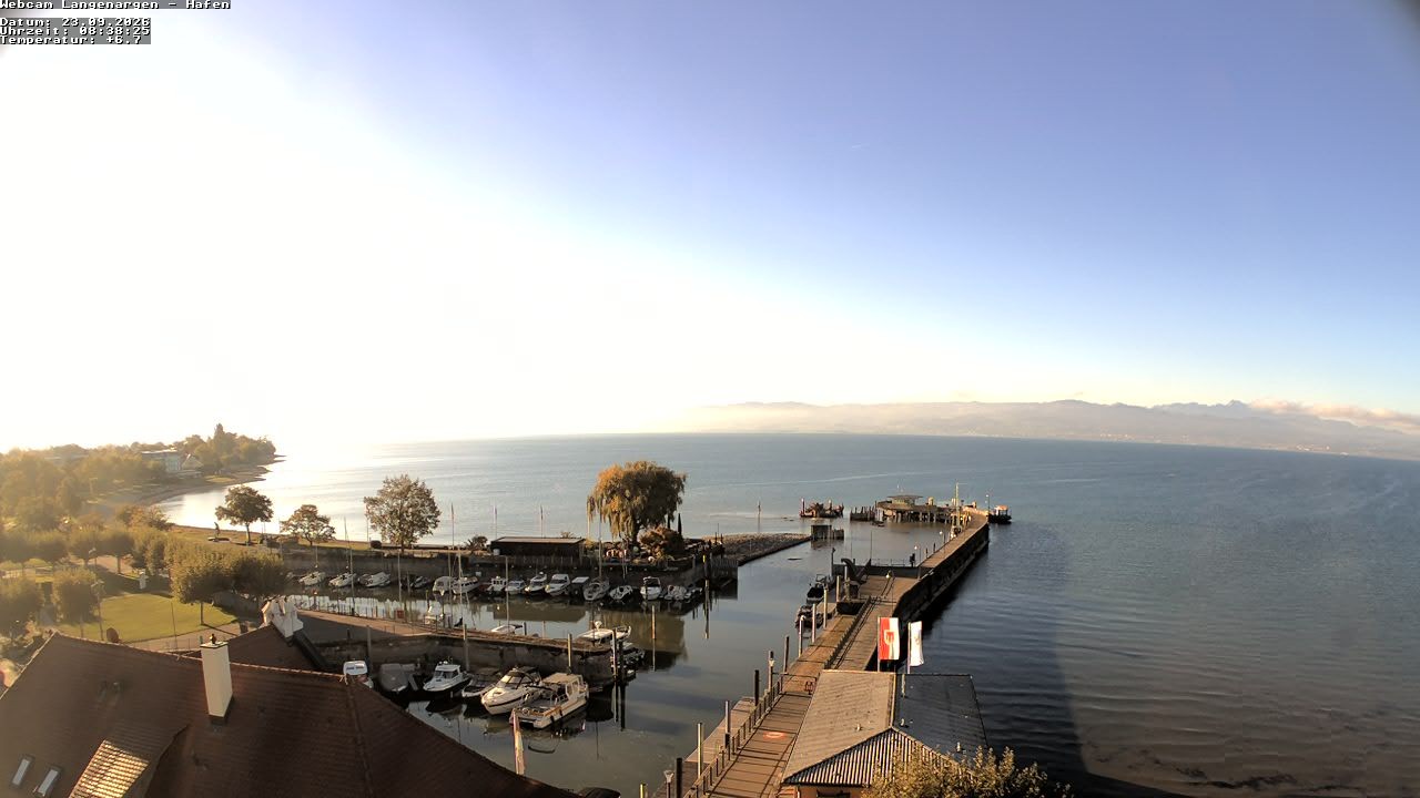 Archiv Foto Webcam Bodensee: Gemeindehafen Langenargen