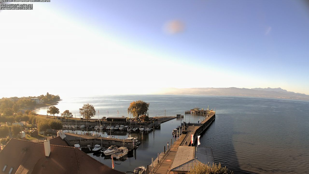 Archiv Foto Webcam Bodensee: Gemeindehafen Langenargen