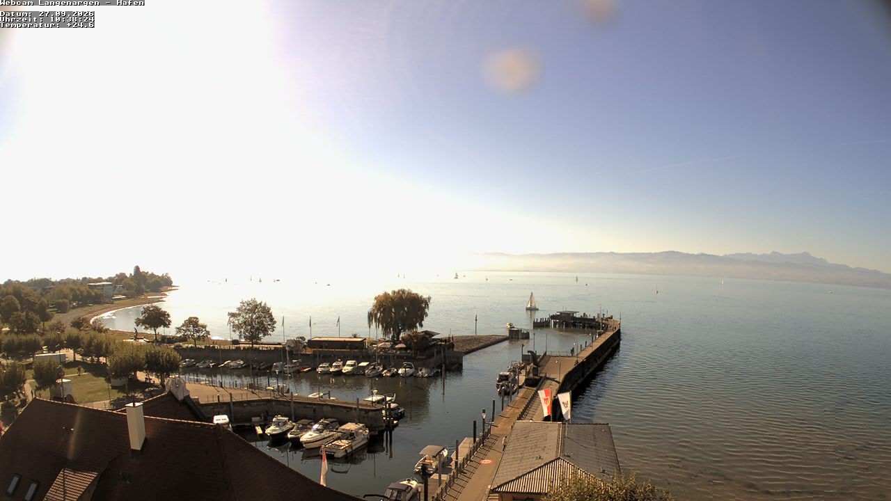 Archiv Foto Webcam Bodensee: Gemeindehafen Langenargen