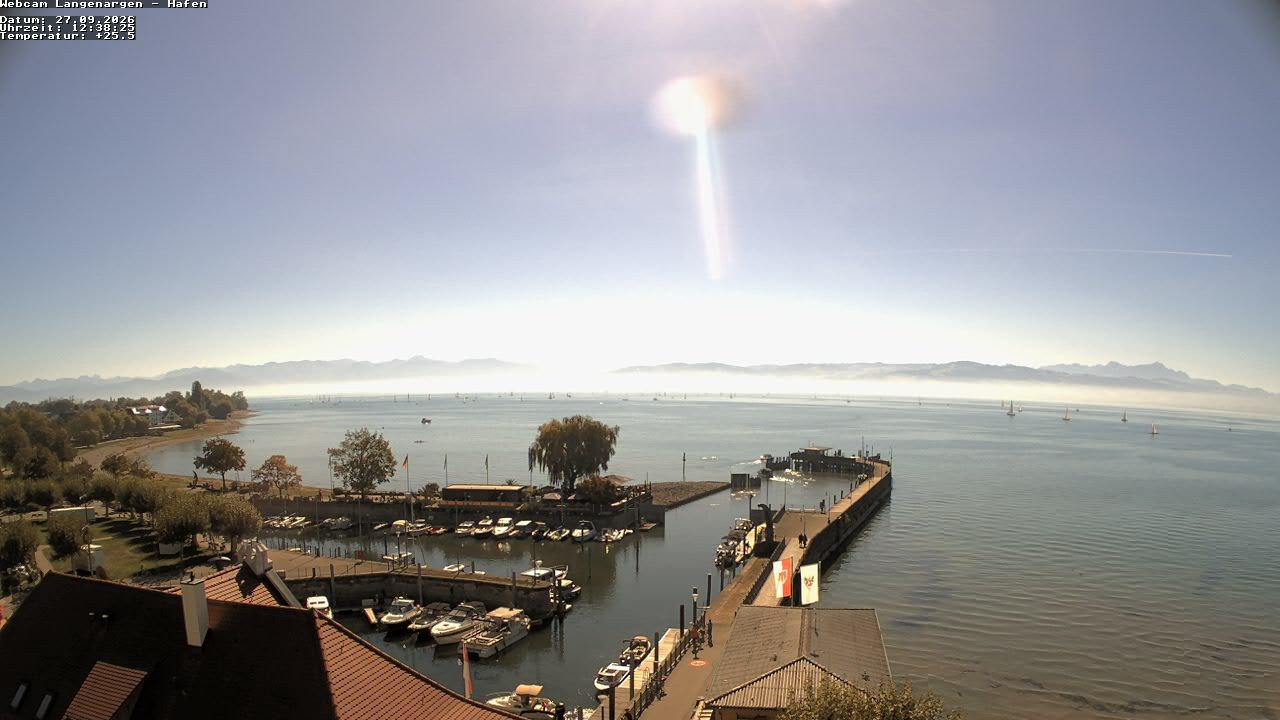 Archiv Foto Webcam Bodensee: Gemeindehafen Langenargen