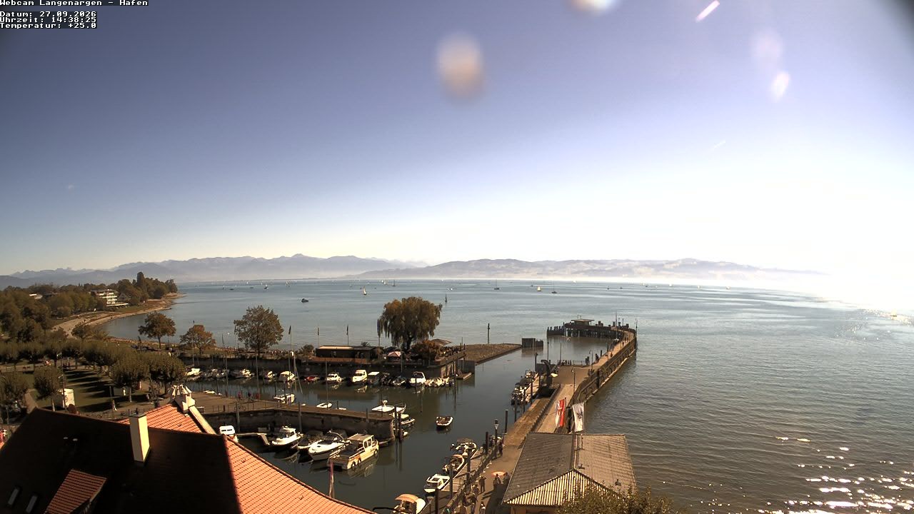 Archiv Foto Webcam Bodensee: Gemeindehafen Langenargen