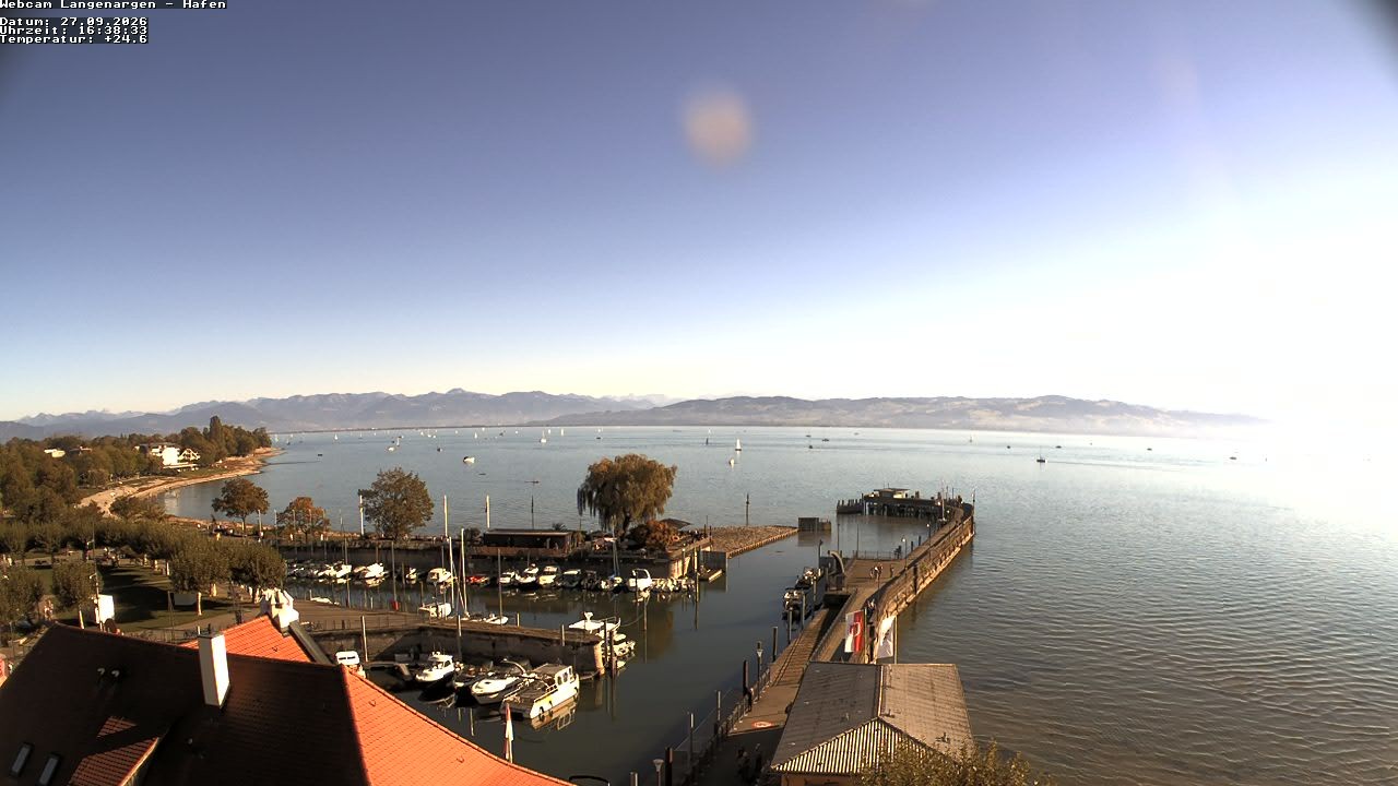 Archiv Foto Webcam Bodensee: Gemeindehafen Langenargen
