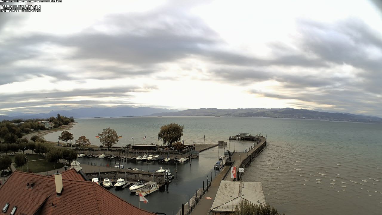 Archiv Foto Webcam Bodensee: Gemeindehafen Langenargen