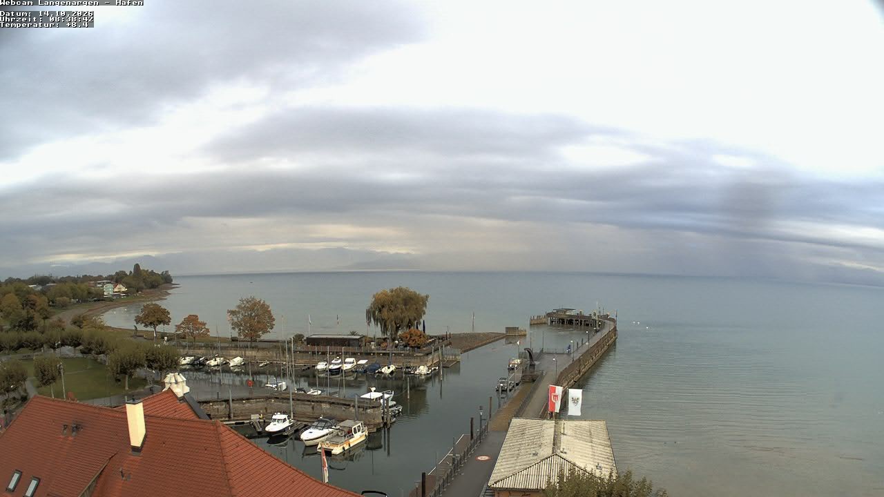 Archiv Foto Webcam Bodensee: Gemeindehafen Langenargen