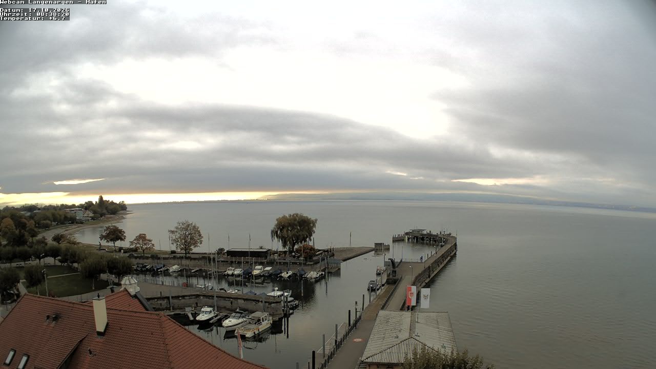 Archiv Foto Webcam Bodensee: Gemeindehafen Langenargen