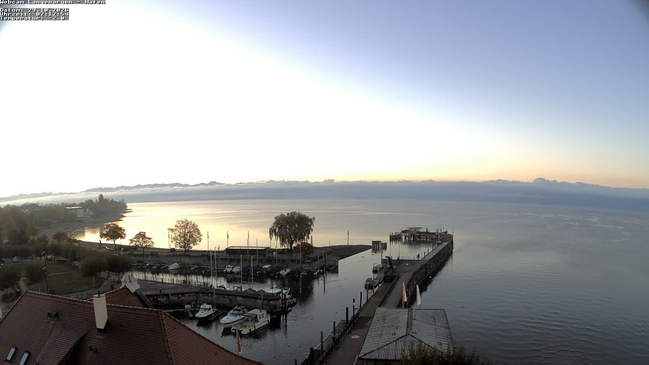 Archiv Foto Webcam Bodensee: Gemeindehafen Langenargen
