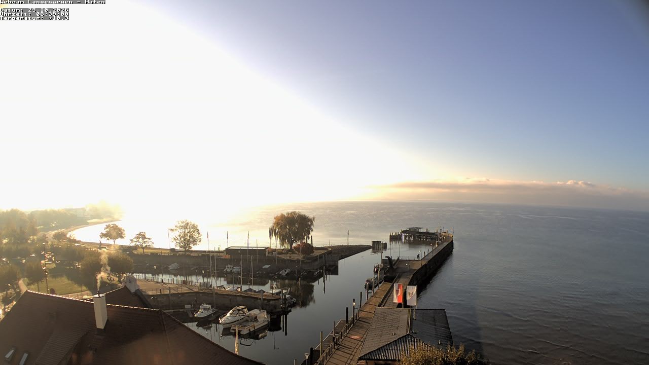 Archiv Foto Webcam Bodensee: Gemeindehafen Langenargen