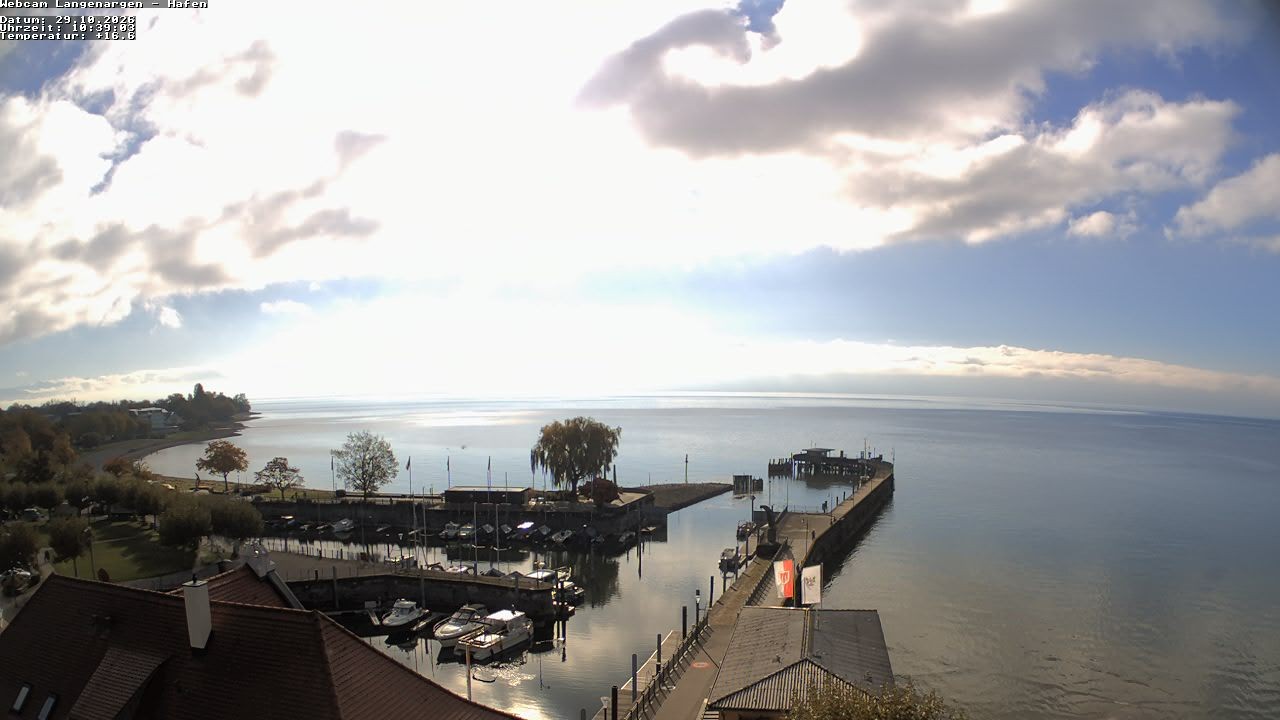 Archiv Foto Webcam Bodensee: Gemeindehafen Langenargen