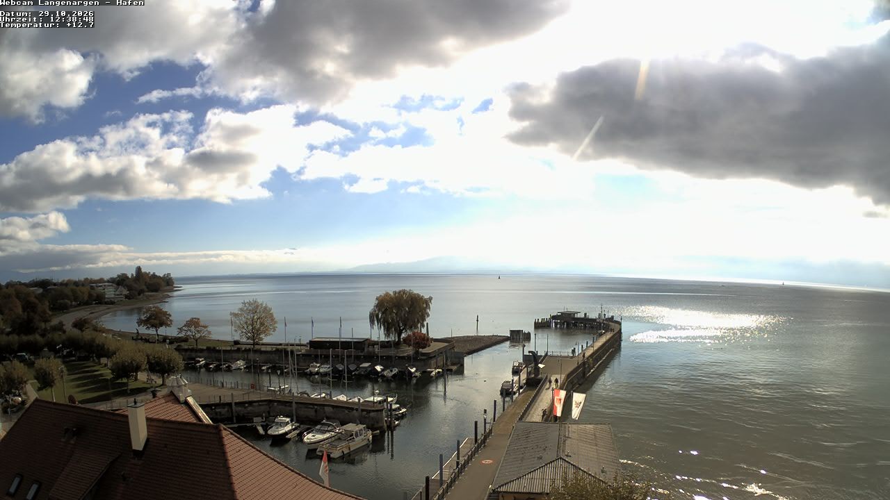 Archiv Foto Webcam Bodensee: Gemeindehafen Langenargen