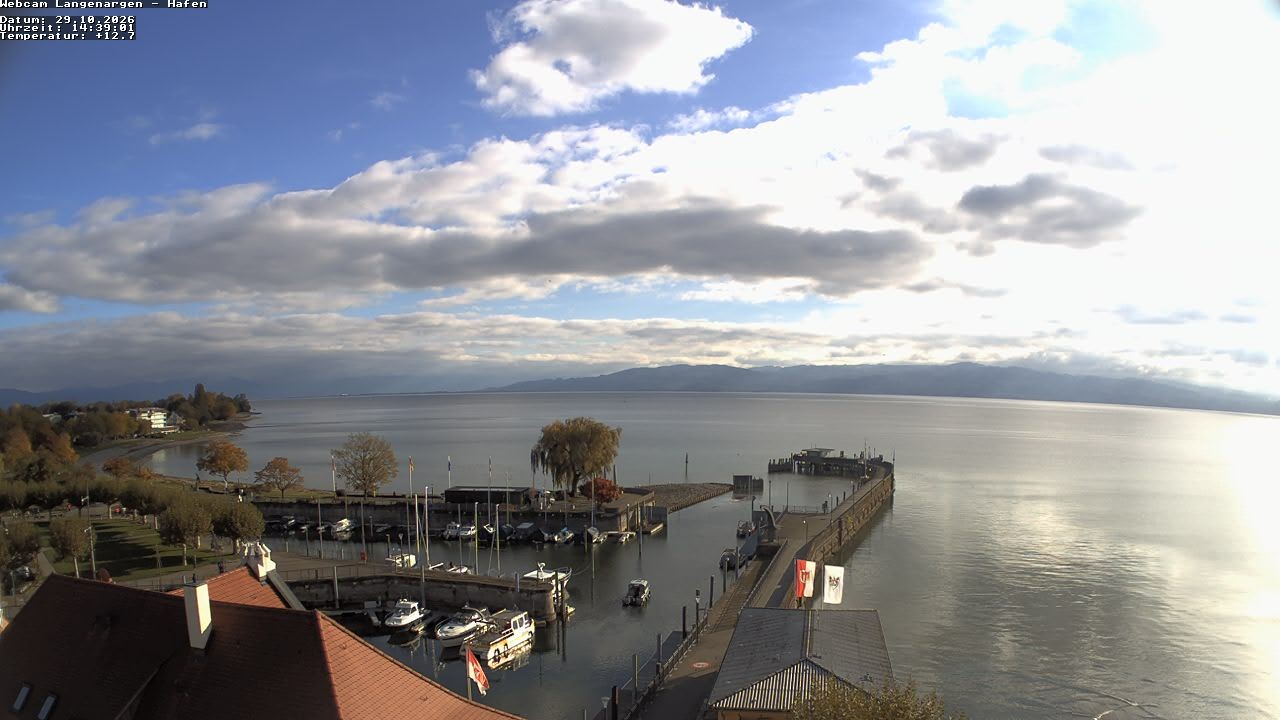 Archiv Foto Webcam Bodensee: Gemeindehafen Langenargen