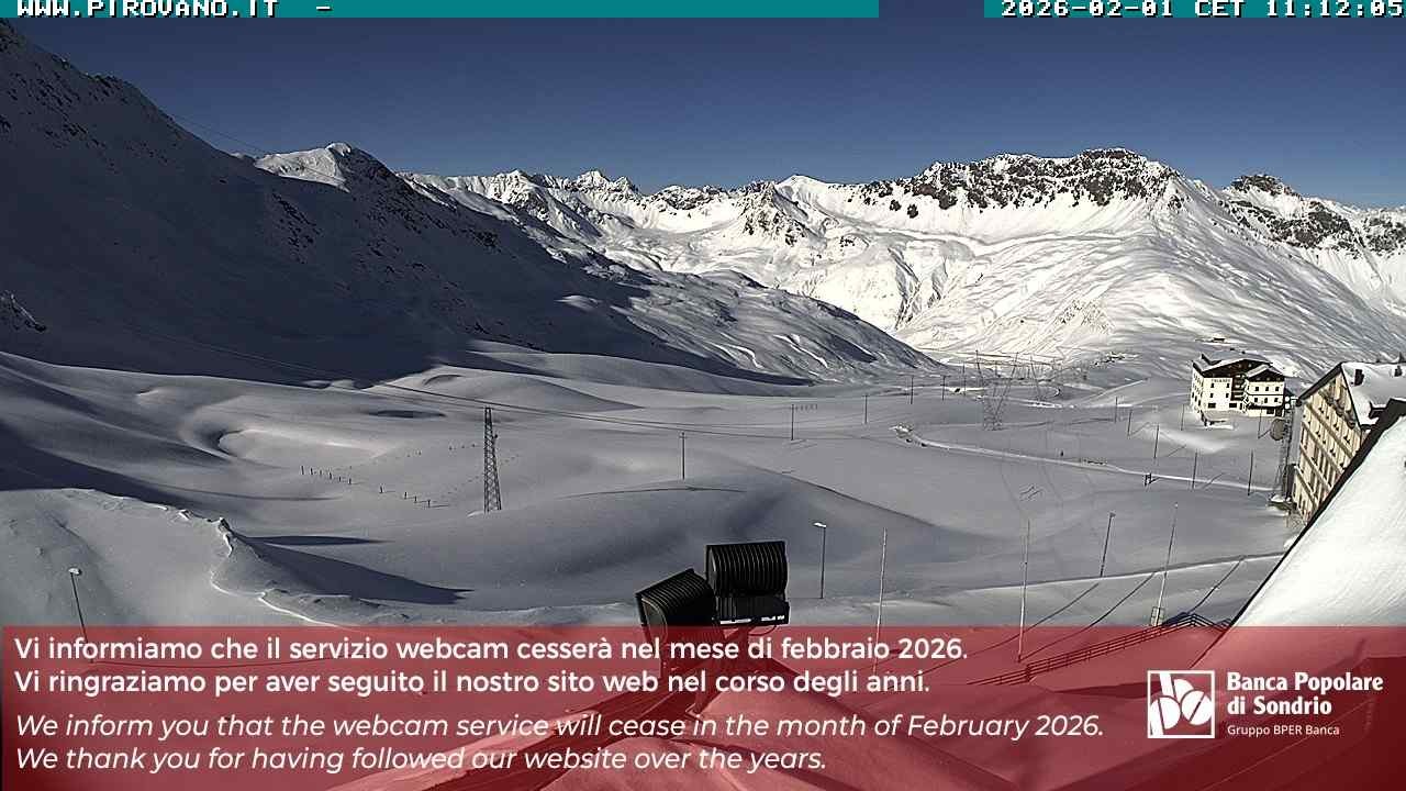Archiv Foto Webcam Passhöhe Stilfserjoch, Valle del Braulio
