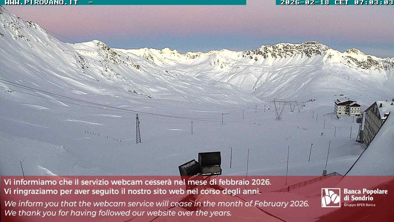 Archiv Foto Webcam Passhöhe Stilfserjoch, Valle del Braulio