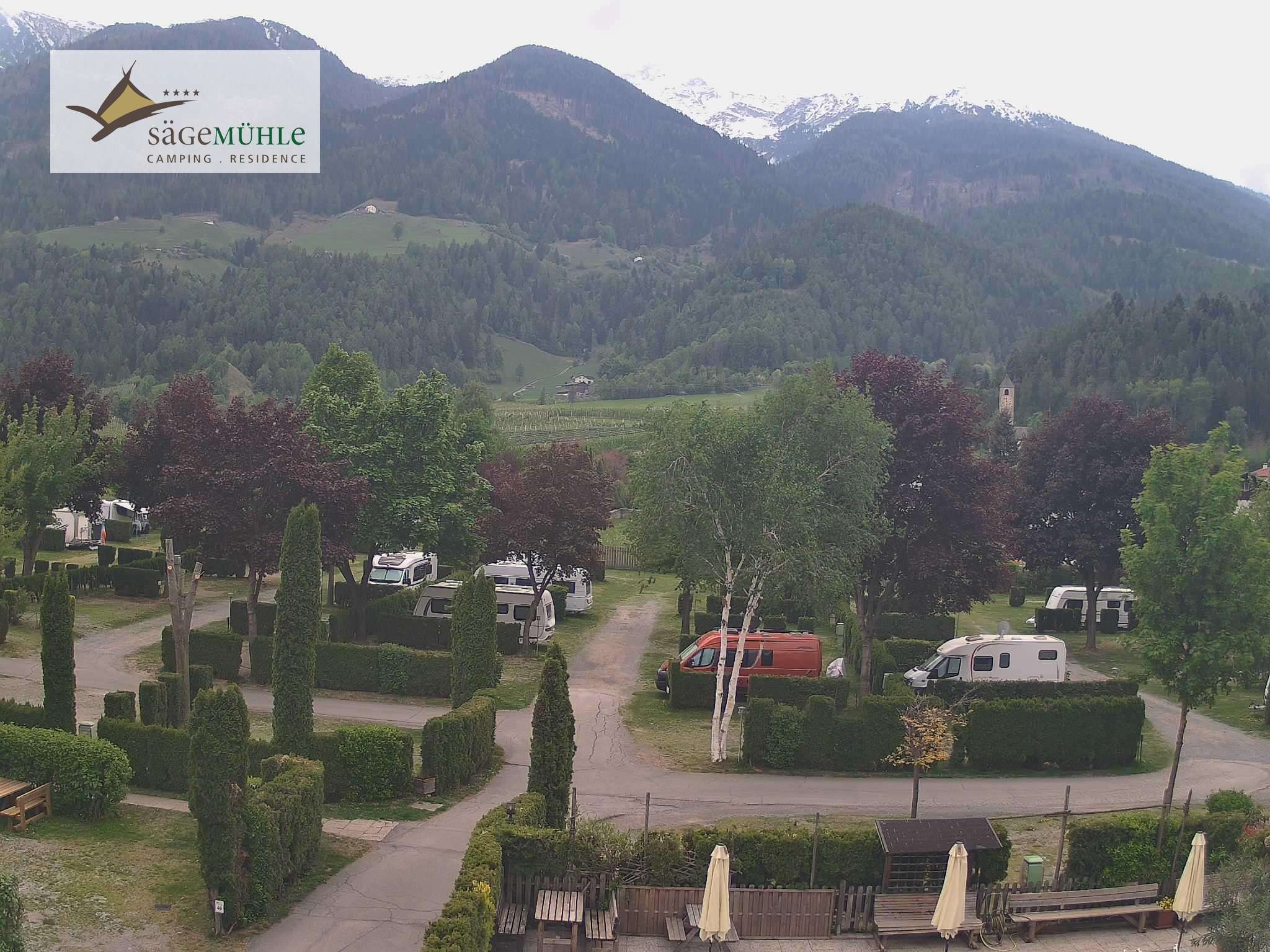 Archiv Foto Webcam Prad Stilfserjoch: Campingplatz Sägemühle