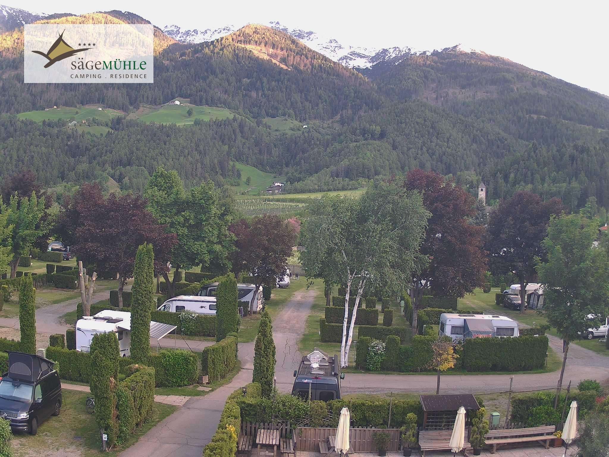 Archiv Foto Webcam Prad Stilfserjoch: Campingplatz Sägemühle