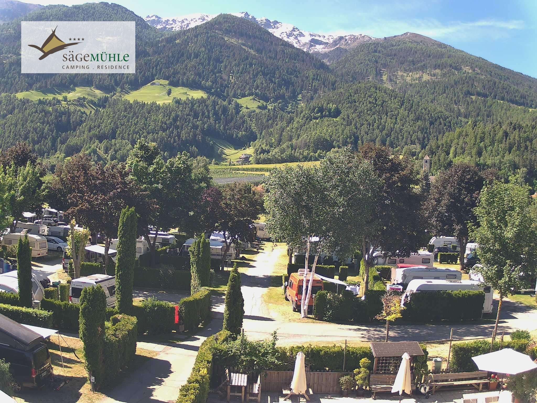 Archiv Foto Webcam Prad Stilfserjoch: Campingplatz Sägemühle