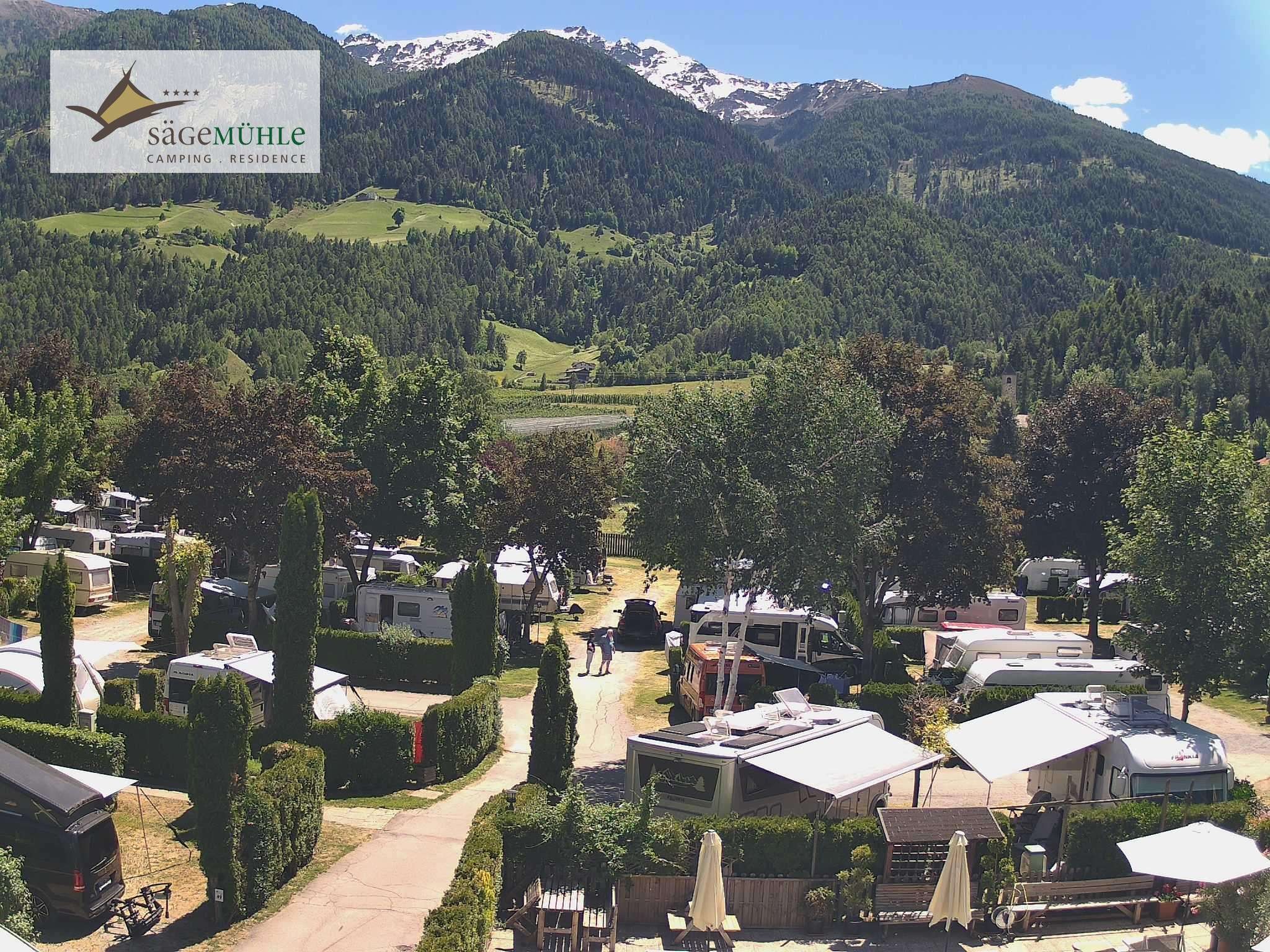 Archiv Foto Webcam Prad Stilfserjoch: Campingplatz Sägemühle