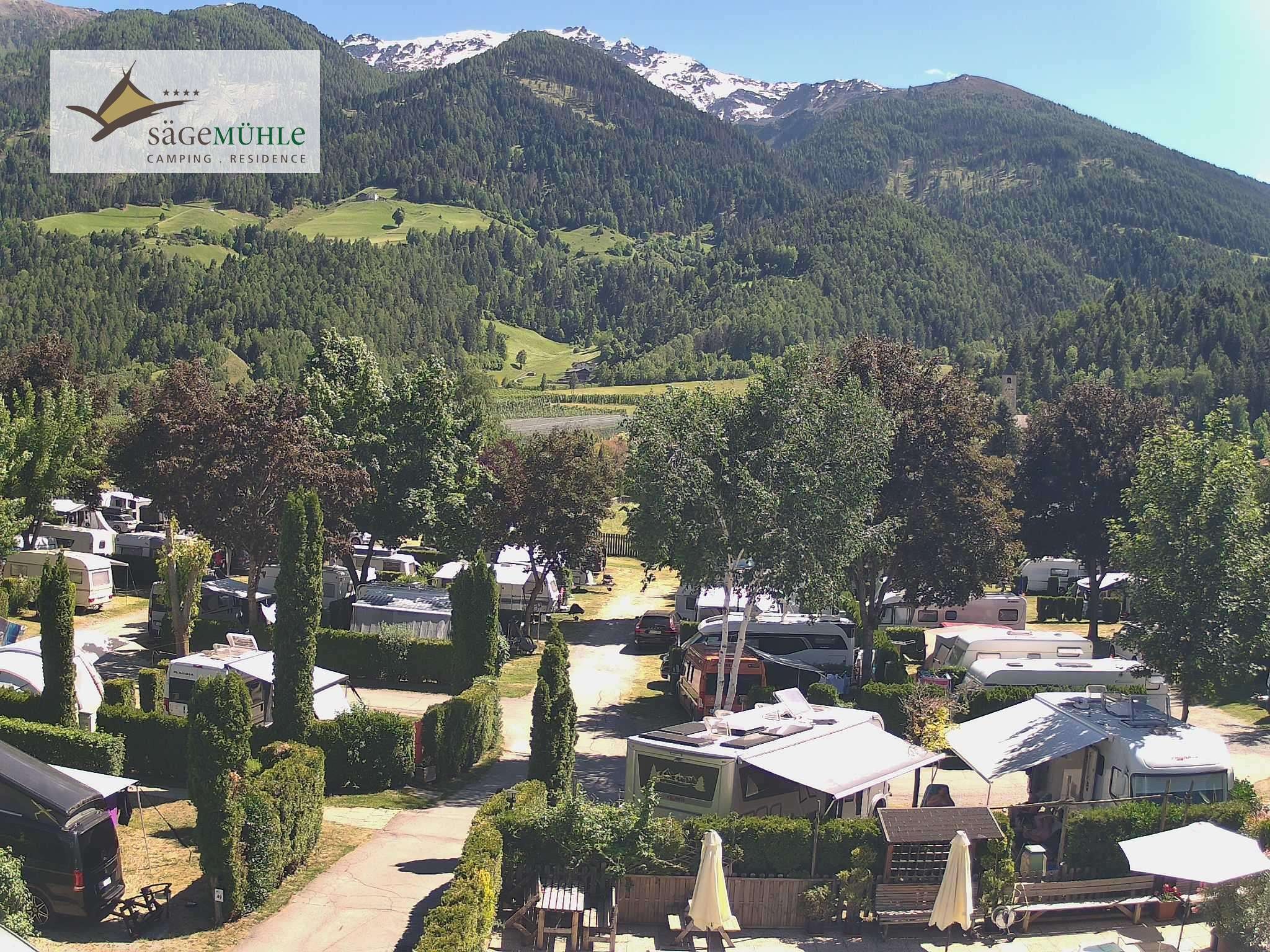 Archiv Foto Webcam Prad Stilfserjoch: Campingplatz Sägemühle