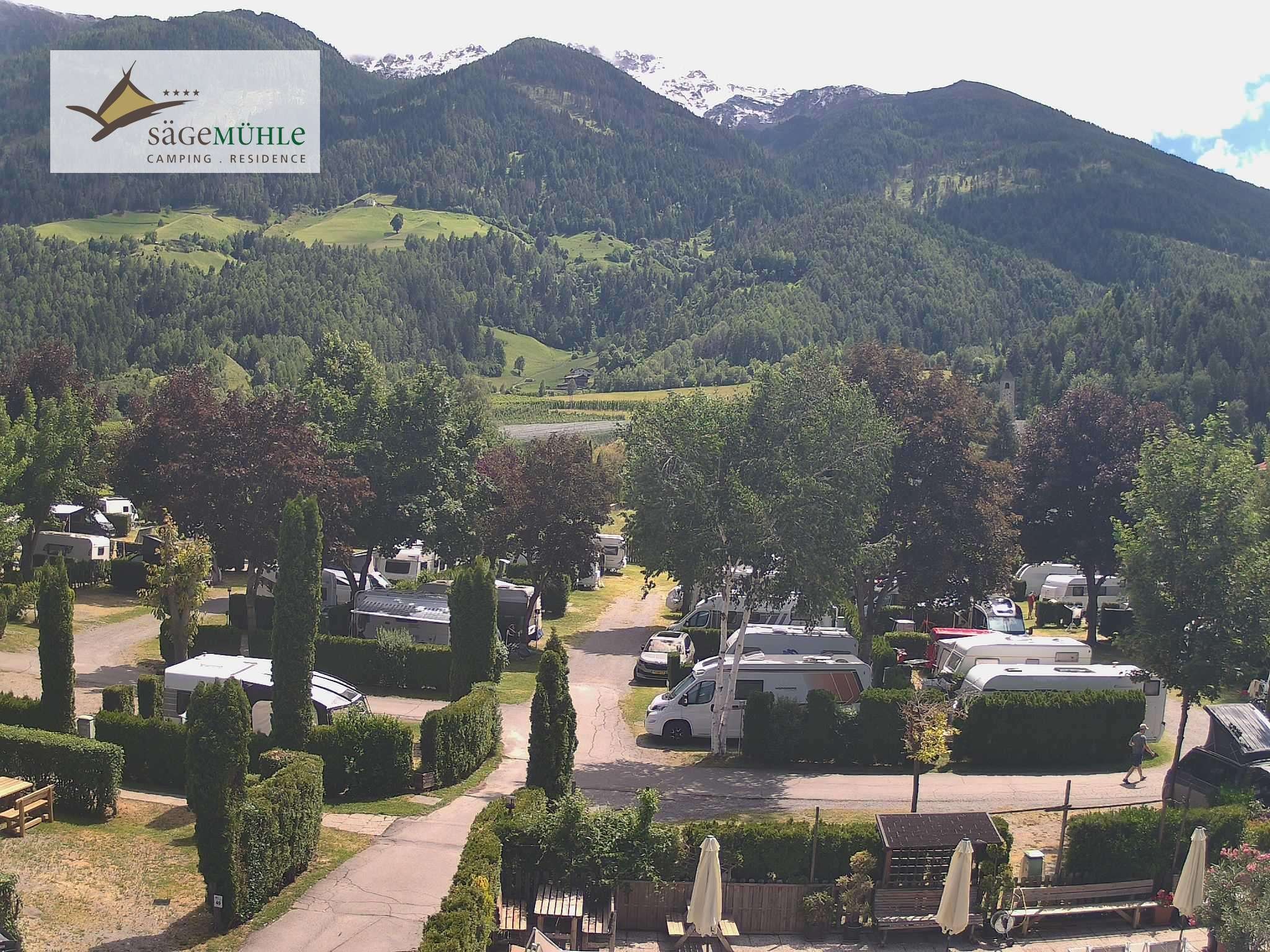 Archiv Foto Webcam Prad Stilfserjoch: Campingplatz Sägemühle