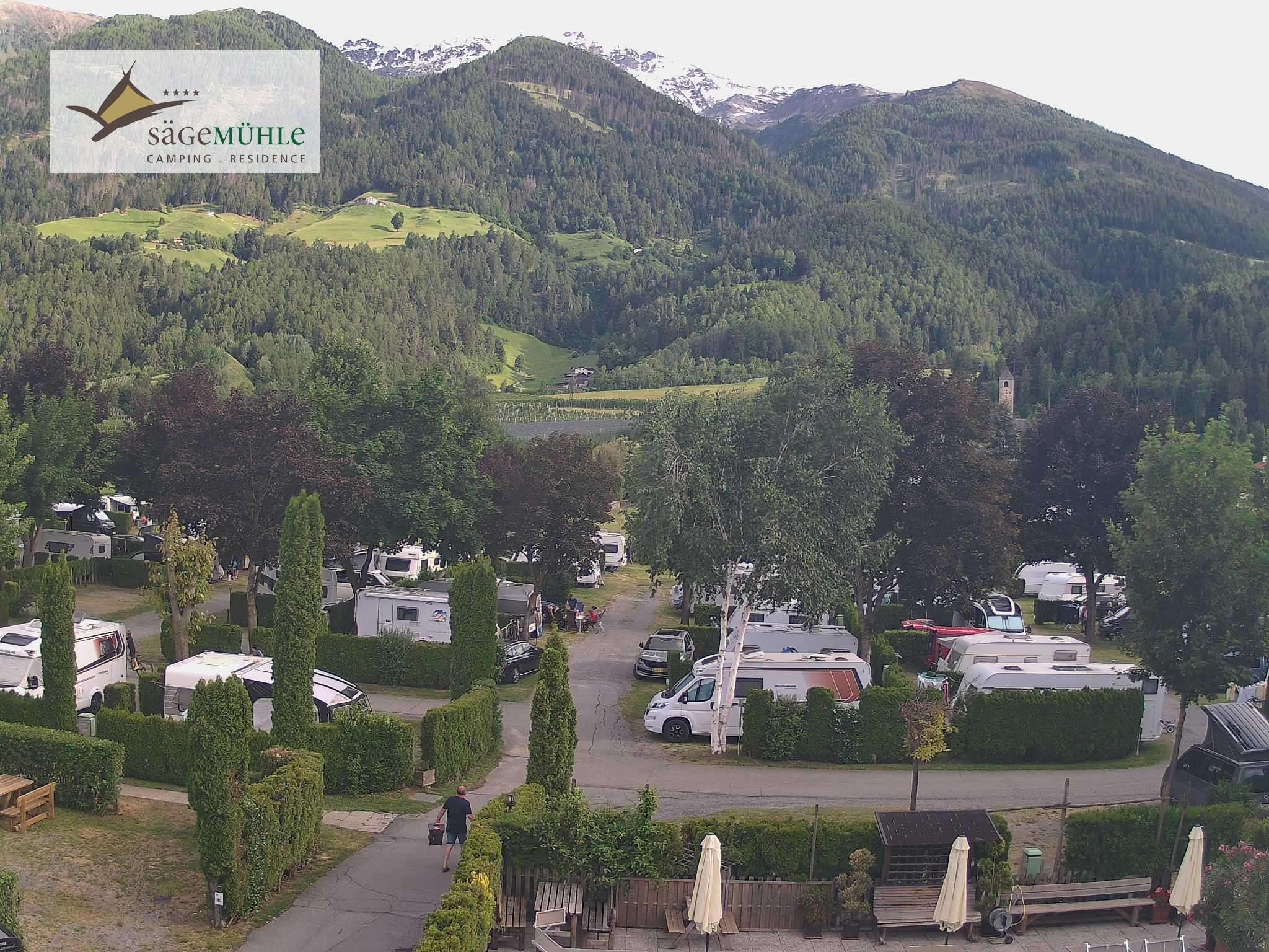 Archiv Foto Webcam Prad Stilfserjoch: Campingplatz Sägemühle