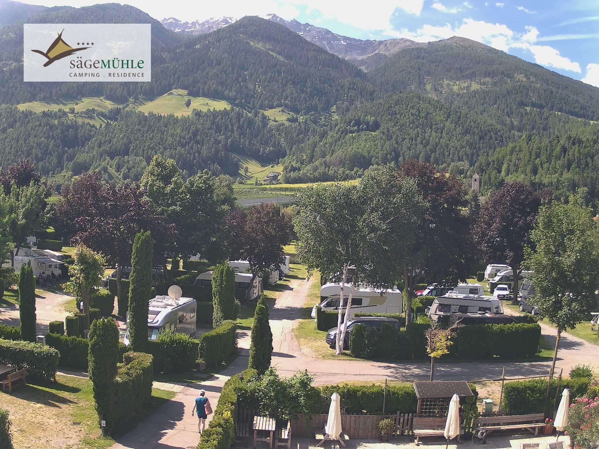 Archiv Foto Webcam Prad Stilfserjoch: Campingplatz Sägemühle