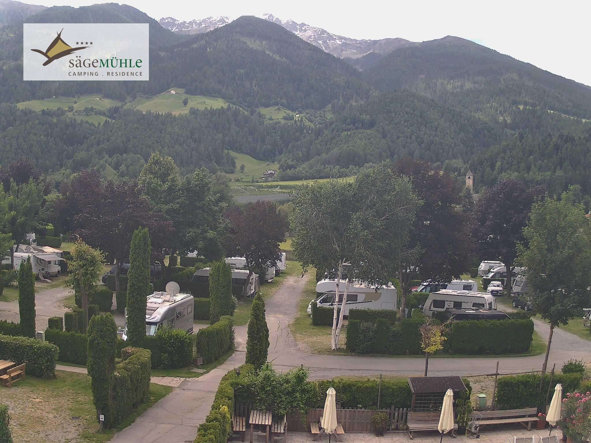 Archiv Foto Webcam Prad Stilfserjoch: Campingplatz Sägemühle