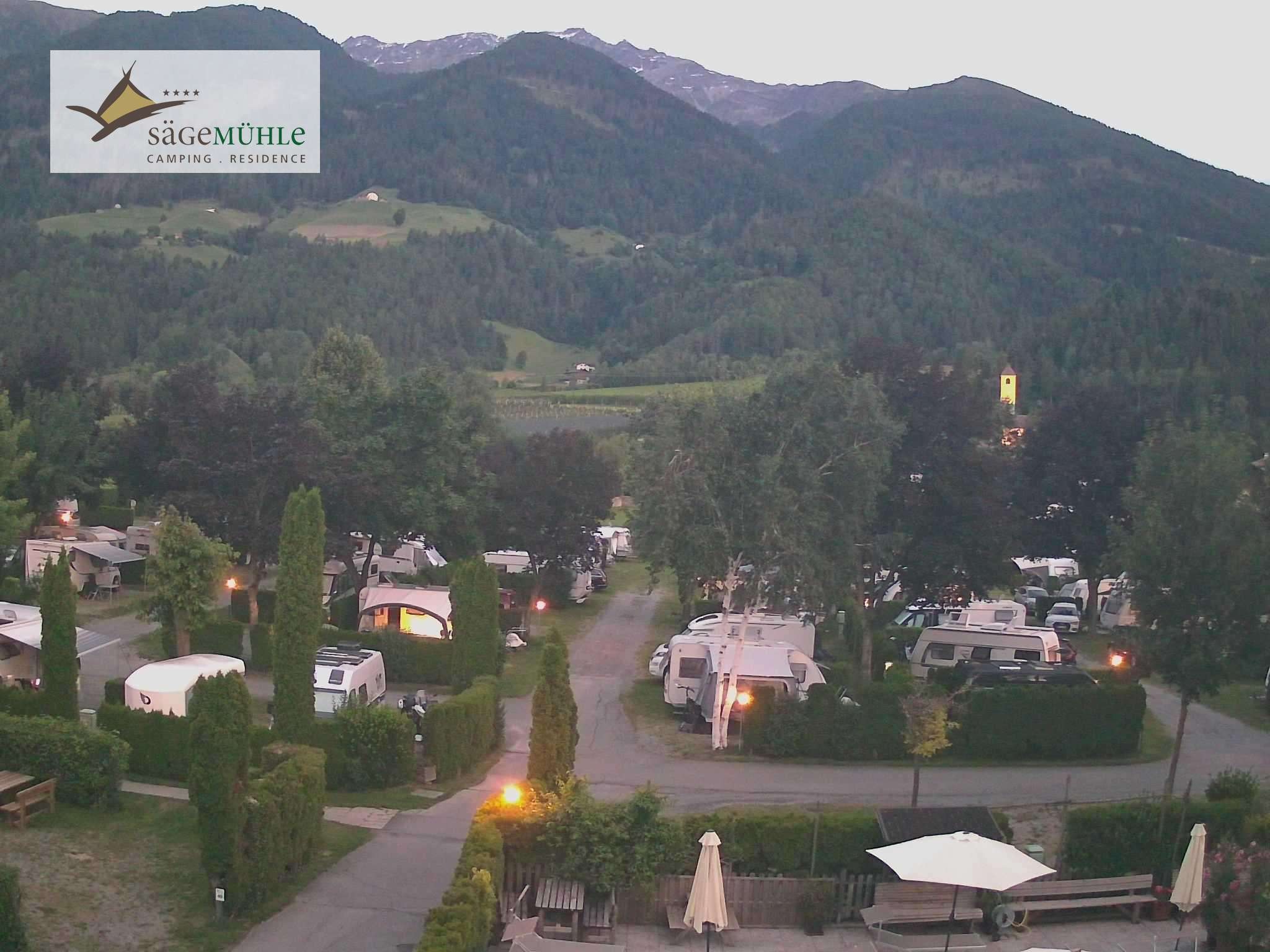 Archiv Foto Webcam Prad Stilfserjoch: Campingplatz Sägemühle