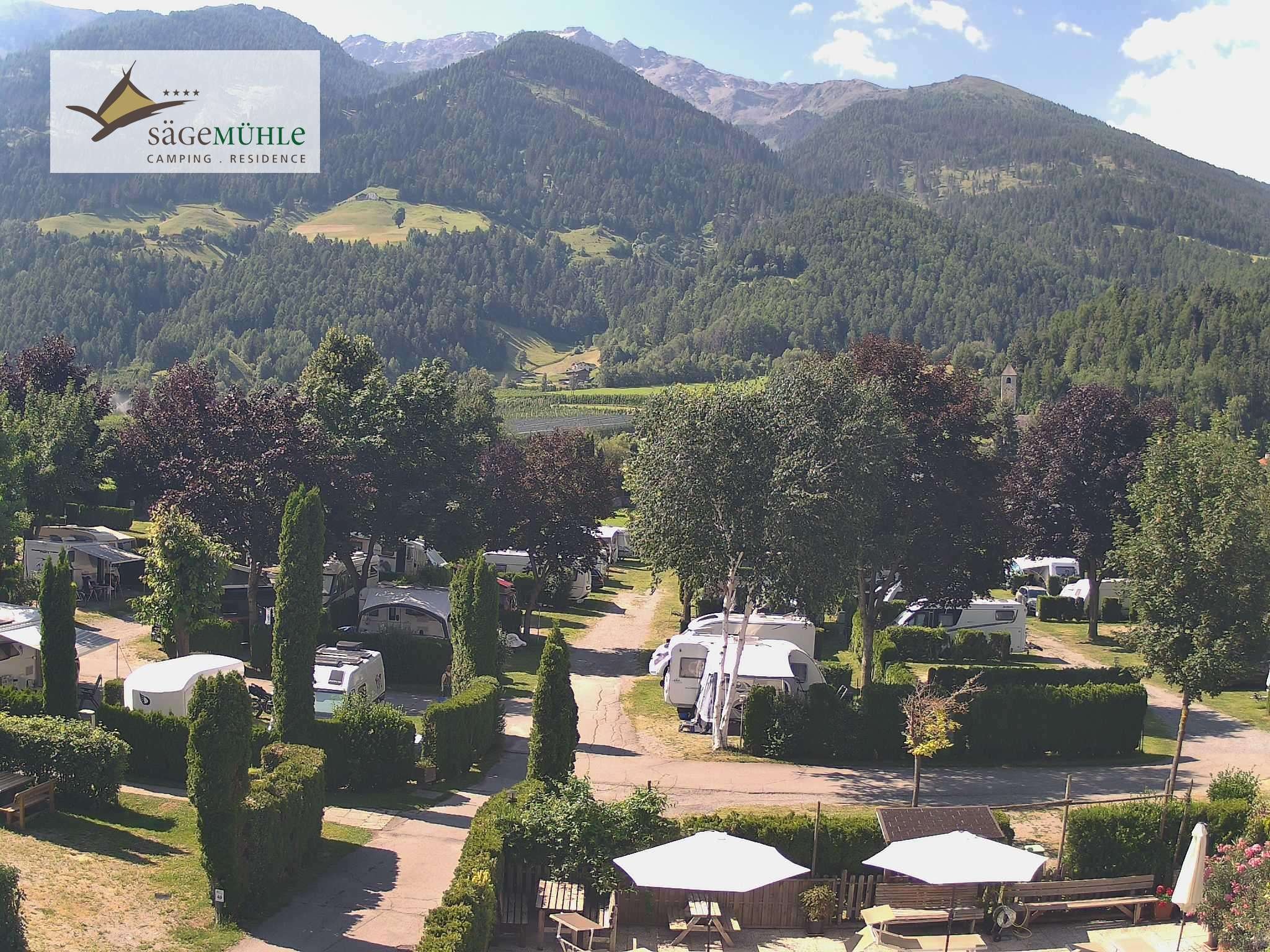 Archiv Foto Webcam Prad Stilfserjoch: Campingplatz Sägemühle