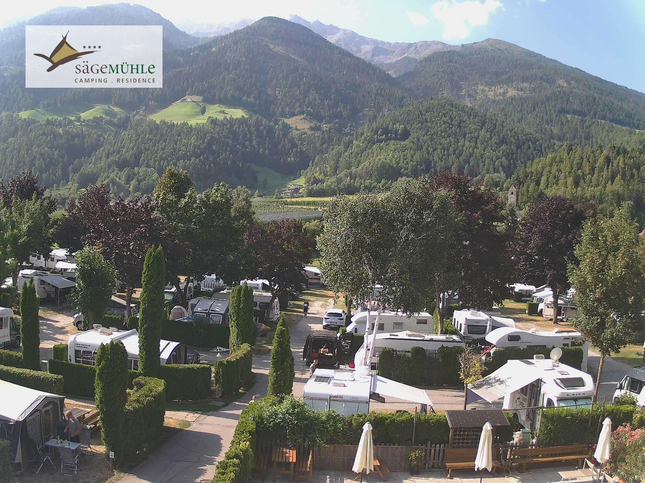Archiv Foto Webcam Prad Stilfserjoch: Campingplatz Sägemühle