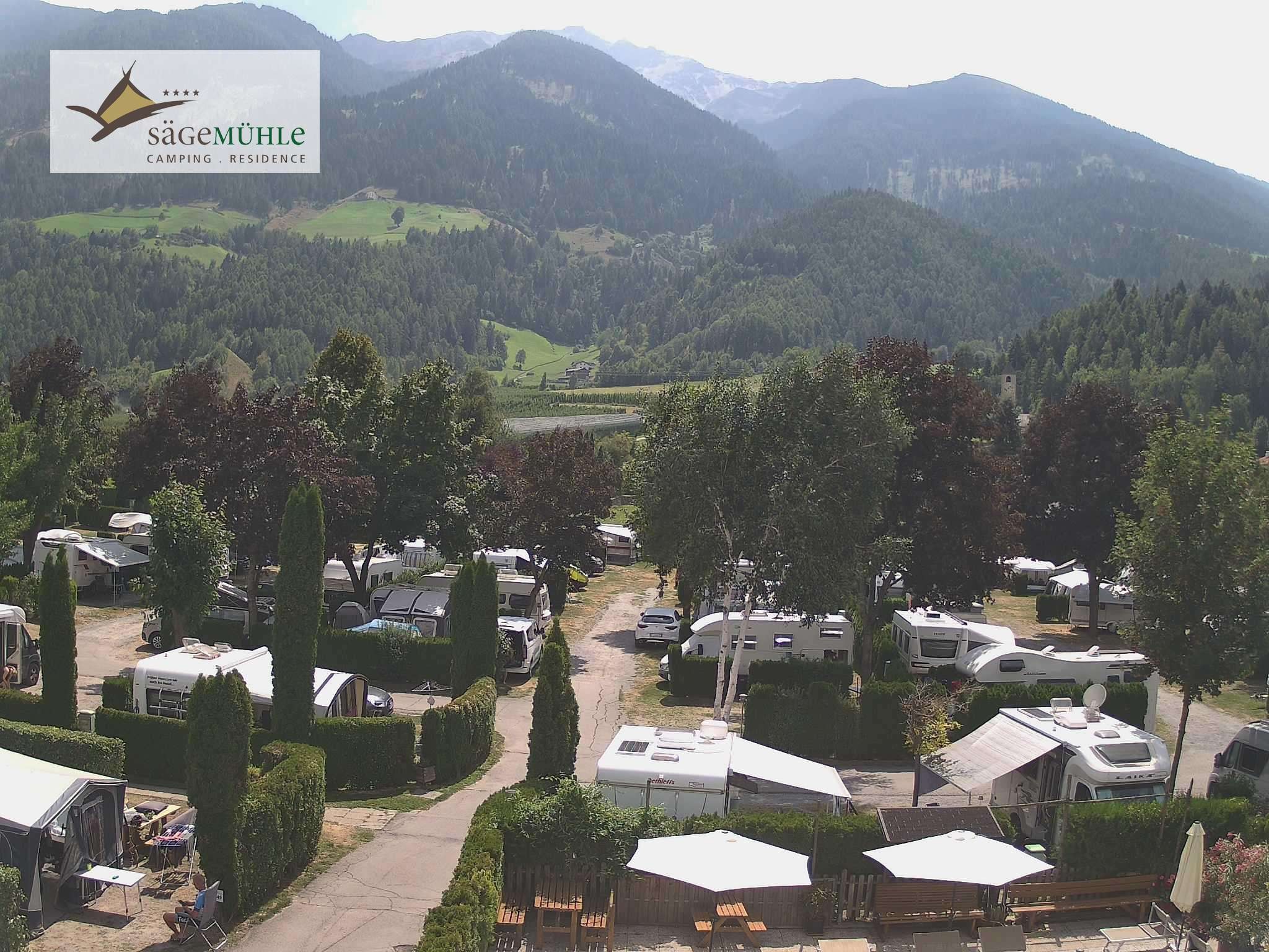 Archiv Foto Webcam Prad Stilfserjoch: Campingplatz Sägemühle