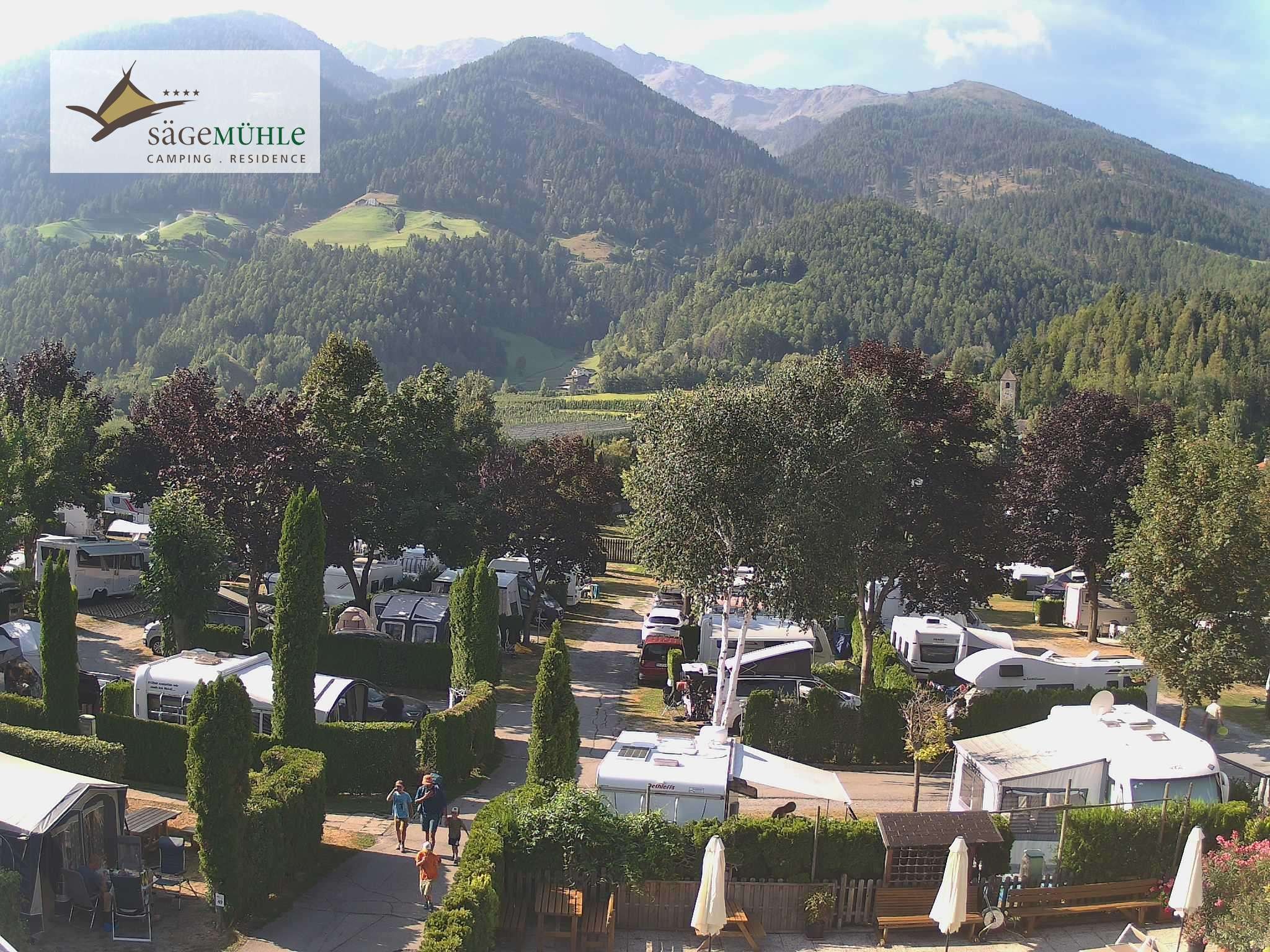 Archiv Foto Webcam Prad Stilfserjoch: Campingplatz Sägemühle