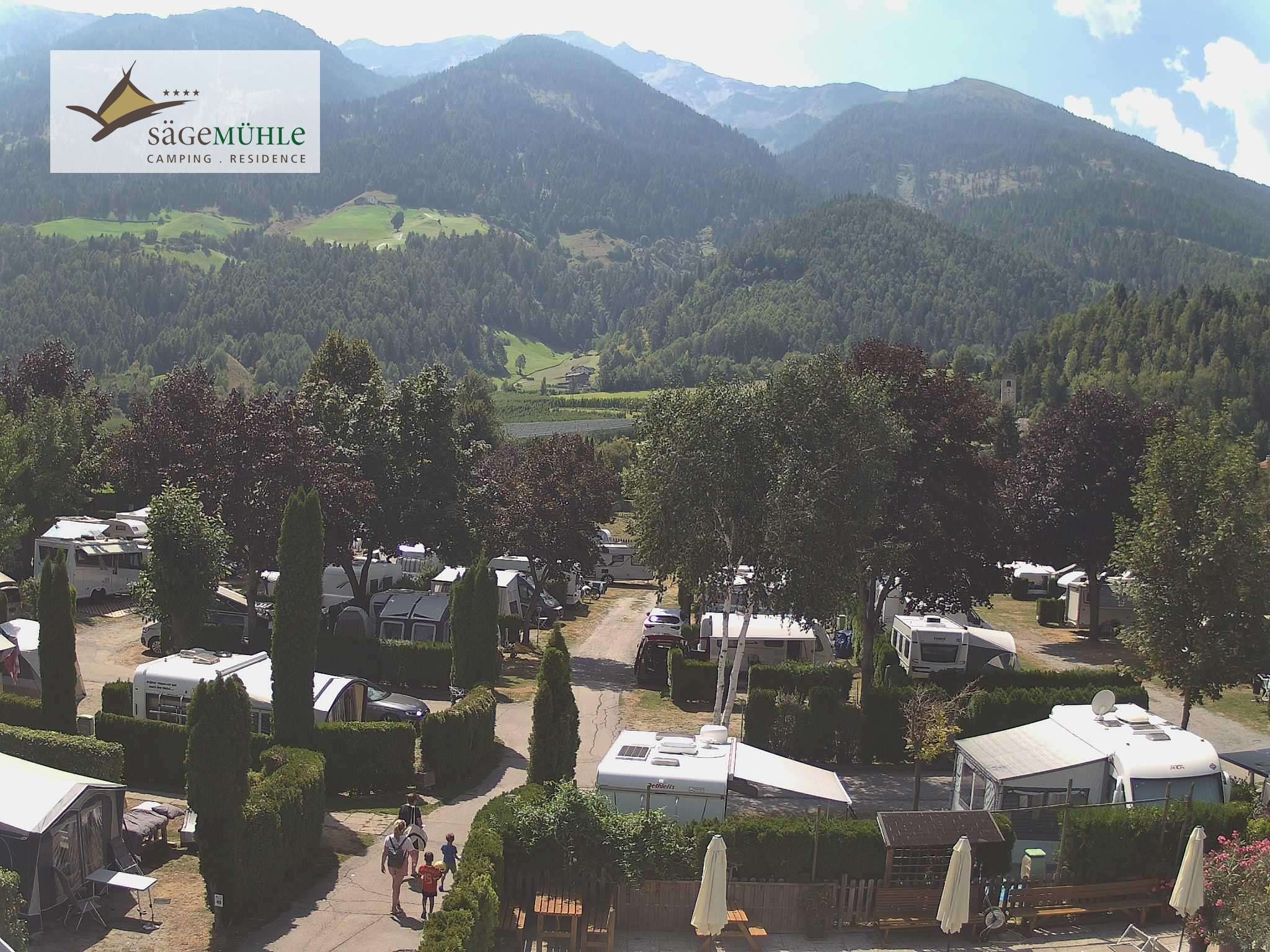Archiv Foto Webcam Prad Stilfserjoch: Campingplatz Sägemühle