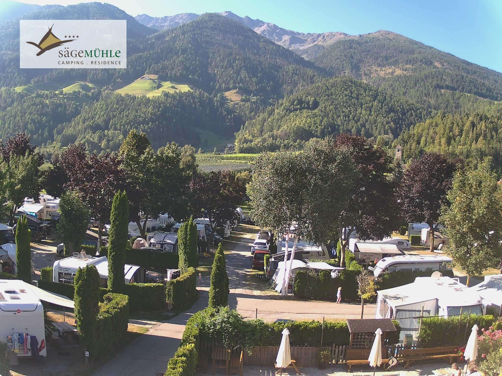Archiv Foto Webcam Prad Stilfserjoch: Campingplatz Sägemühle