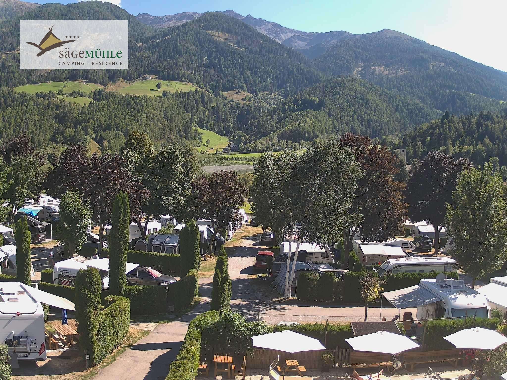 Archiv Foto Webcam Prad Stilfserjoch: Campingplatz Sägemühle