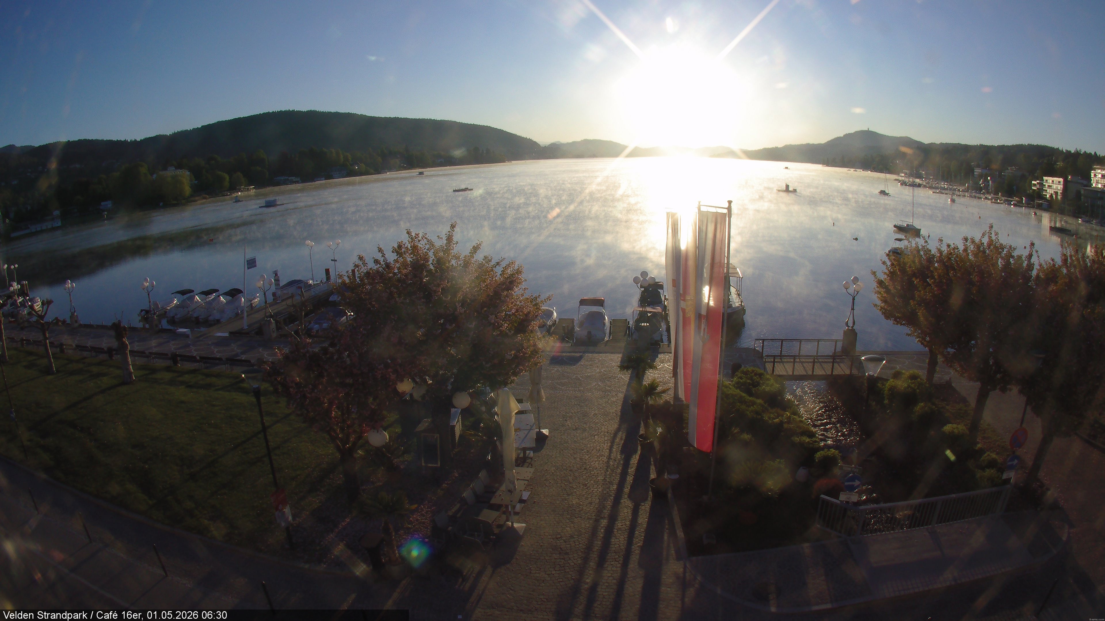 Archiv Foto Webcam Velden Strandpark - Wörthersee