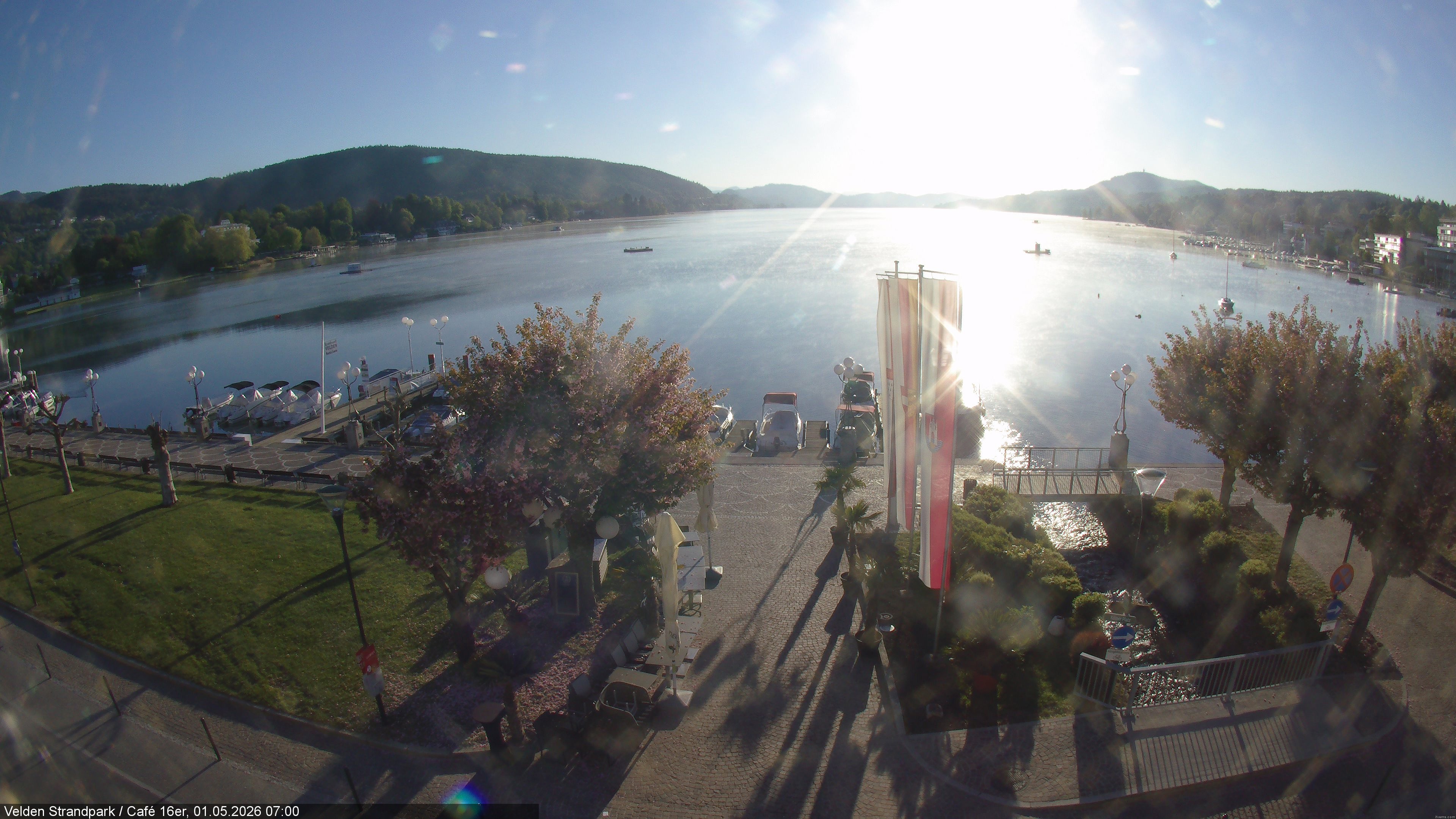 Archiv Foto Webcam Velden Strandpark - Wörthersee