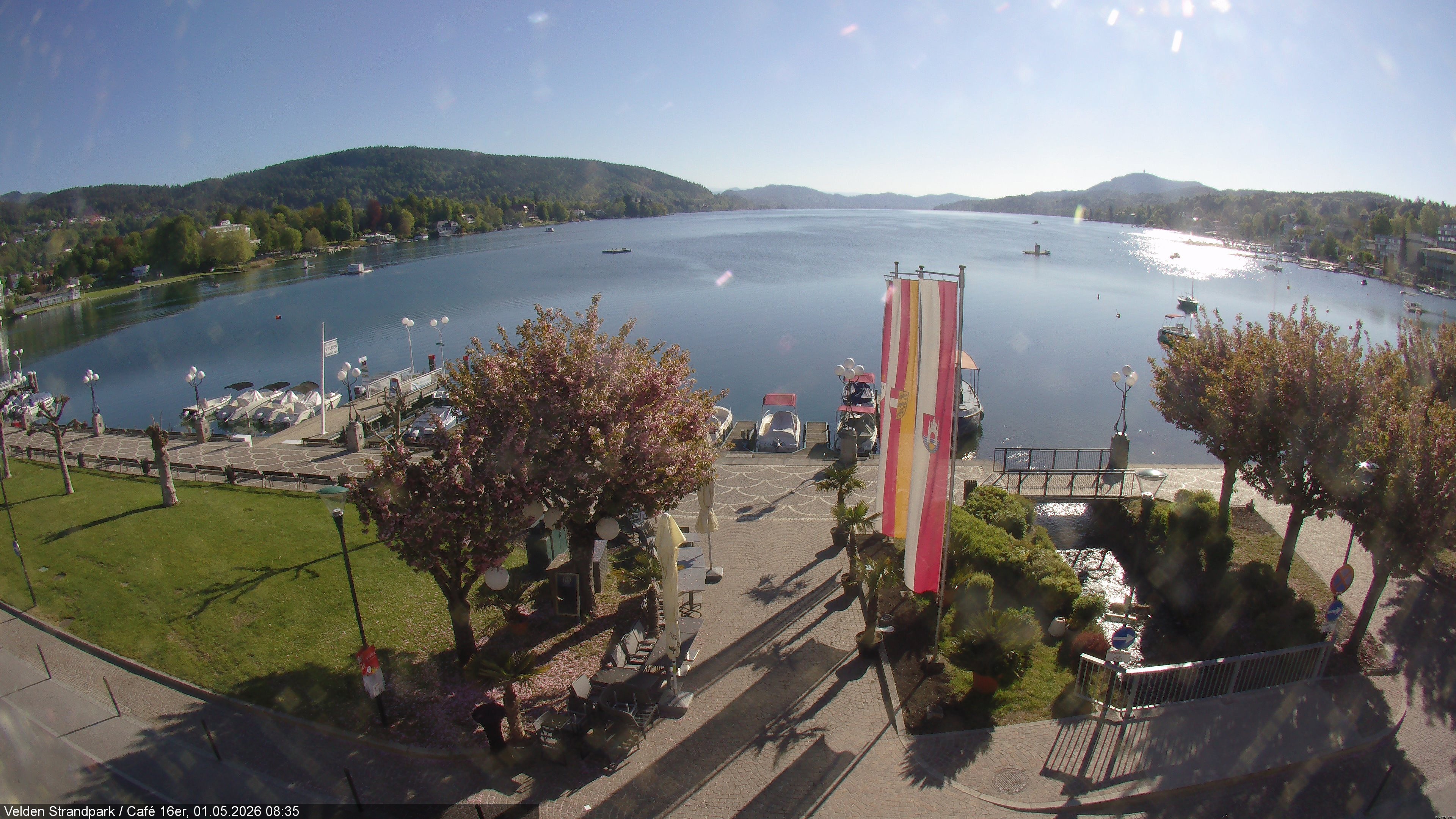 Archiv Foto Webcam Velden Strandpark - Wörthersee
