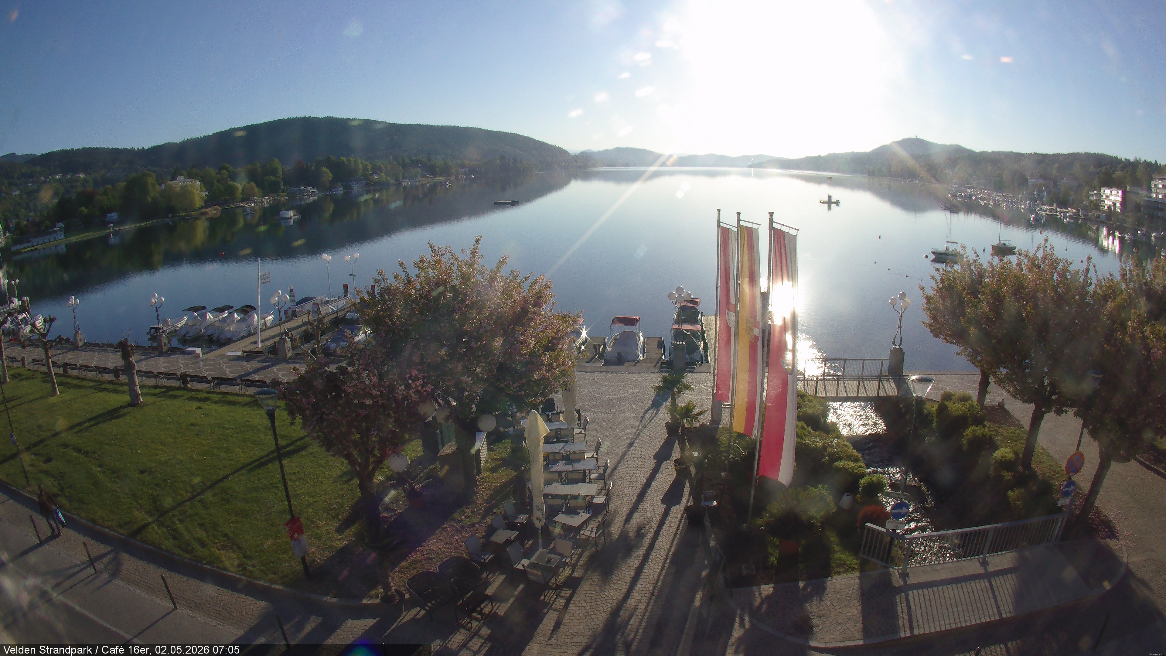 Archiv Foto Webcam Velden Strandpark - Wörthersee