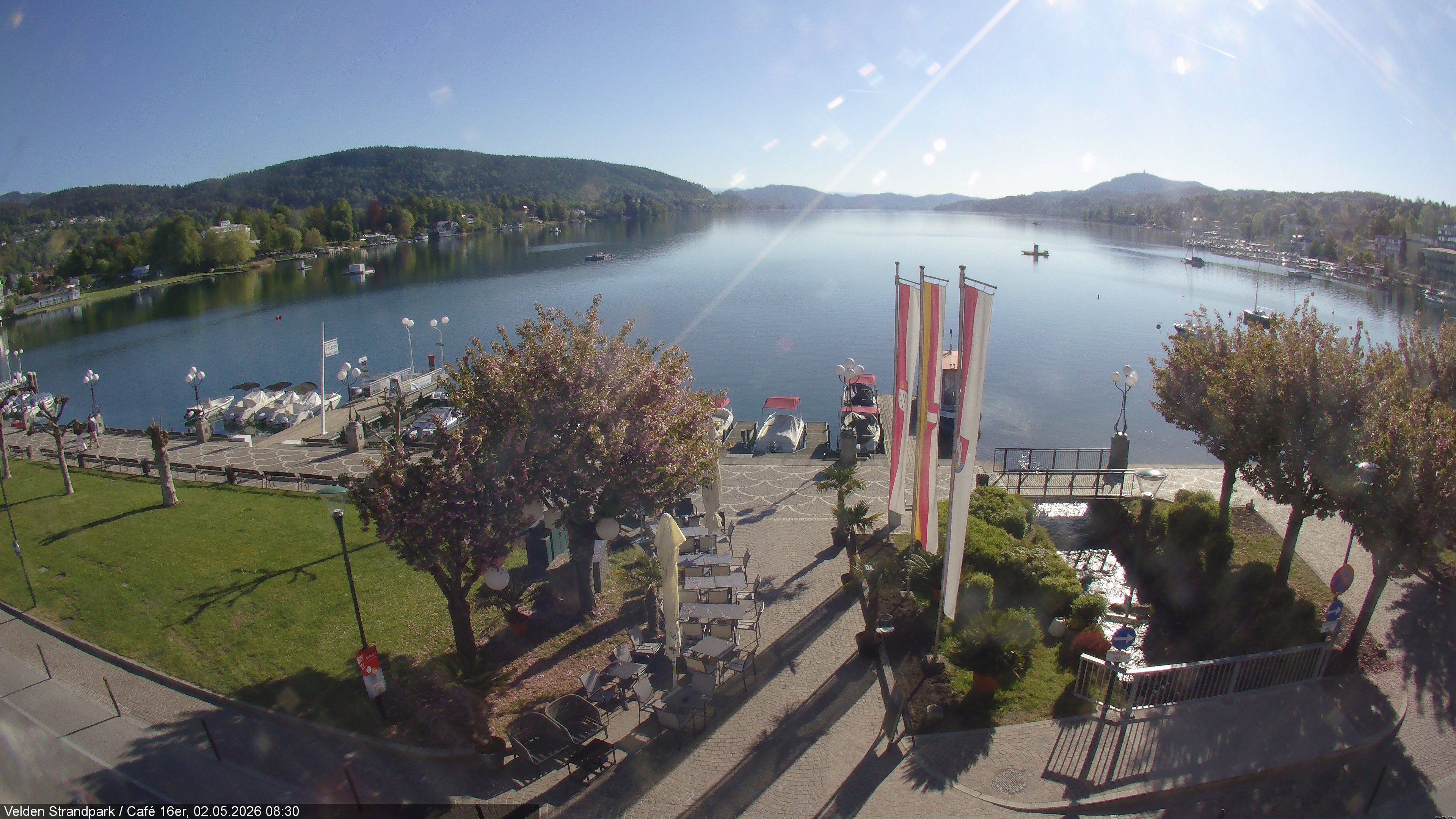 Archiv Foto Webcam Velden Strandpark - Wörthersee