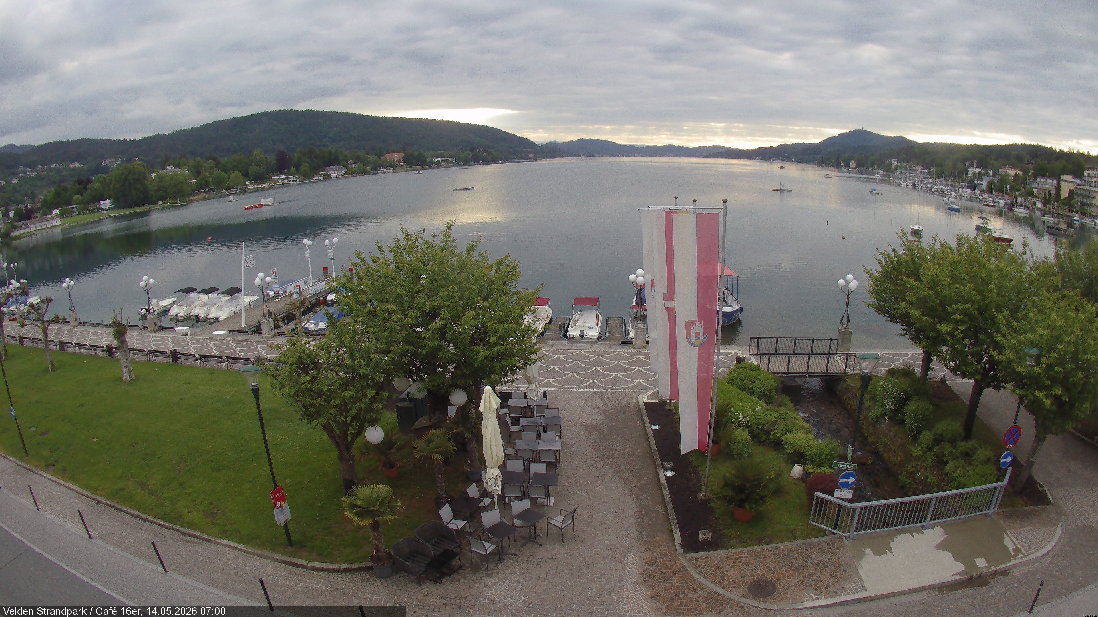 Archiv Foto Webcam Velden Strandpark - Wörthersee