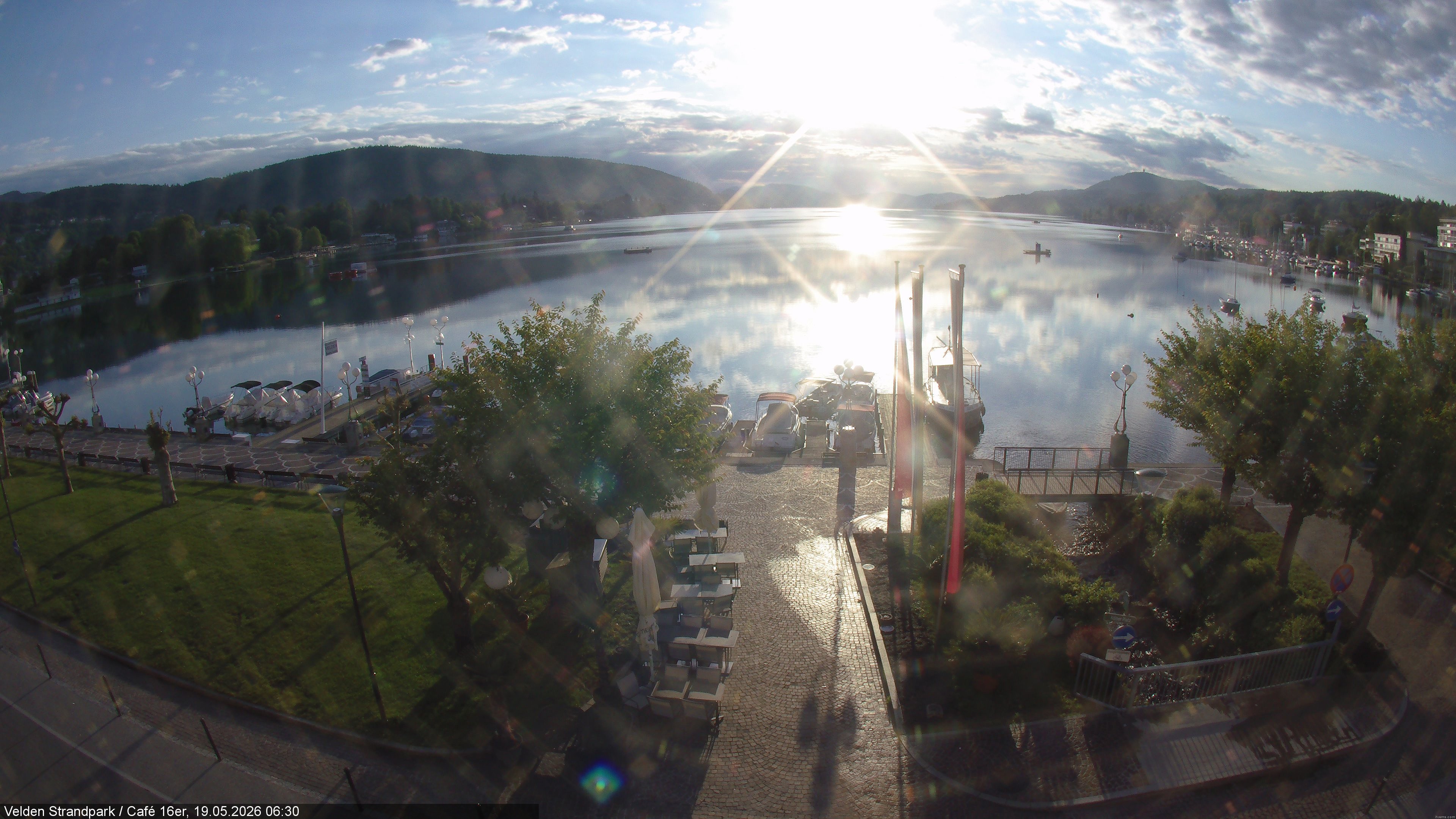Archiv Foto Webcam Velden Strandpark - Wörthersee