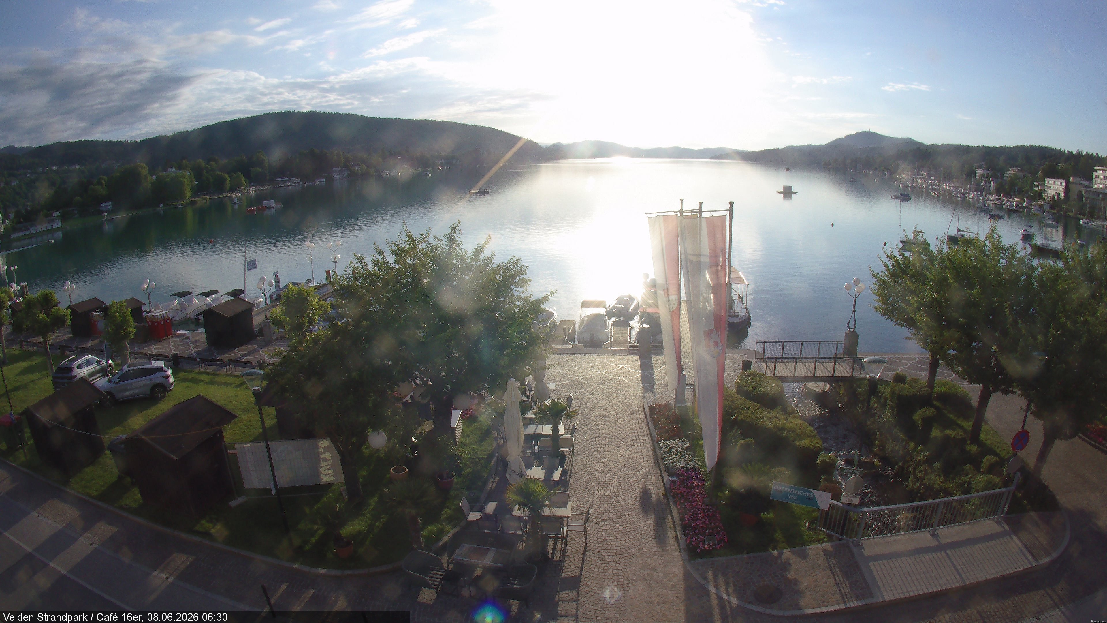 Archiv Foto Webcam Velden Strandpark - Wörthersee