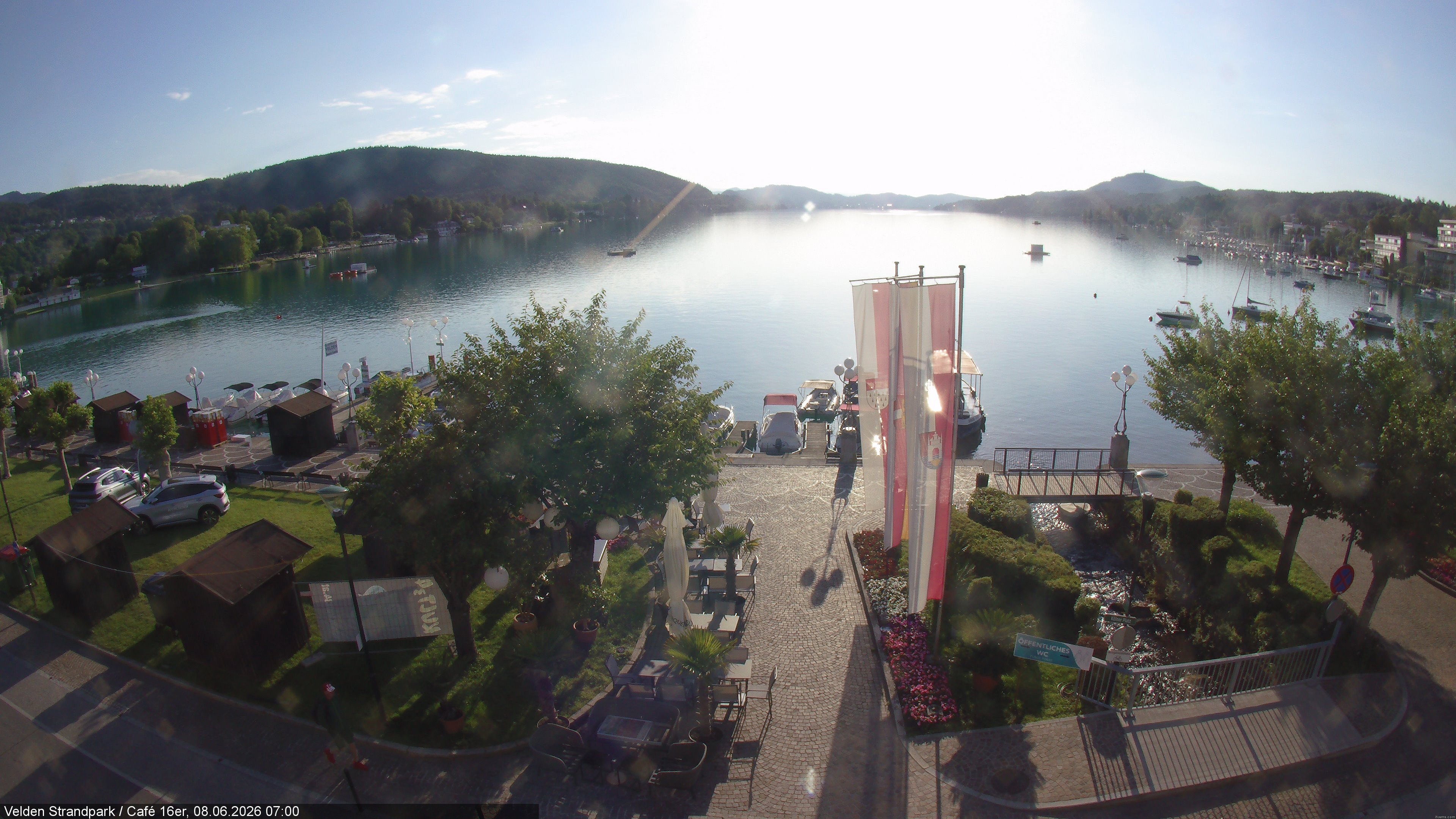 Archiv Foto Webcam Velden Strandpark - Wörthersee