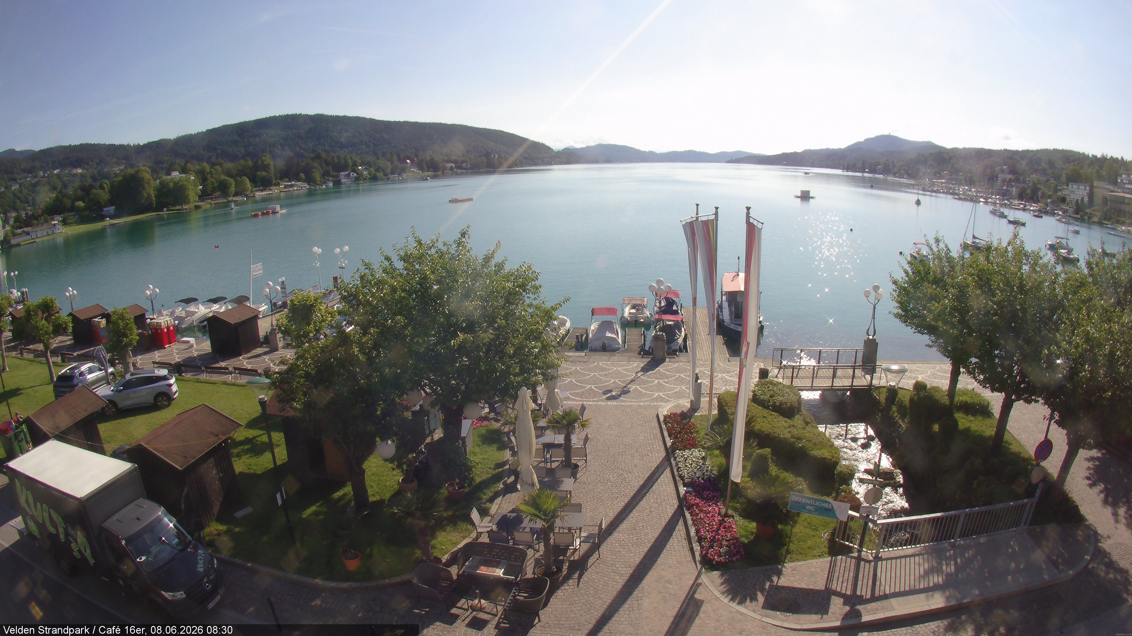 Archiv Foto Webcam Velden Strandpark - Wörthersee