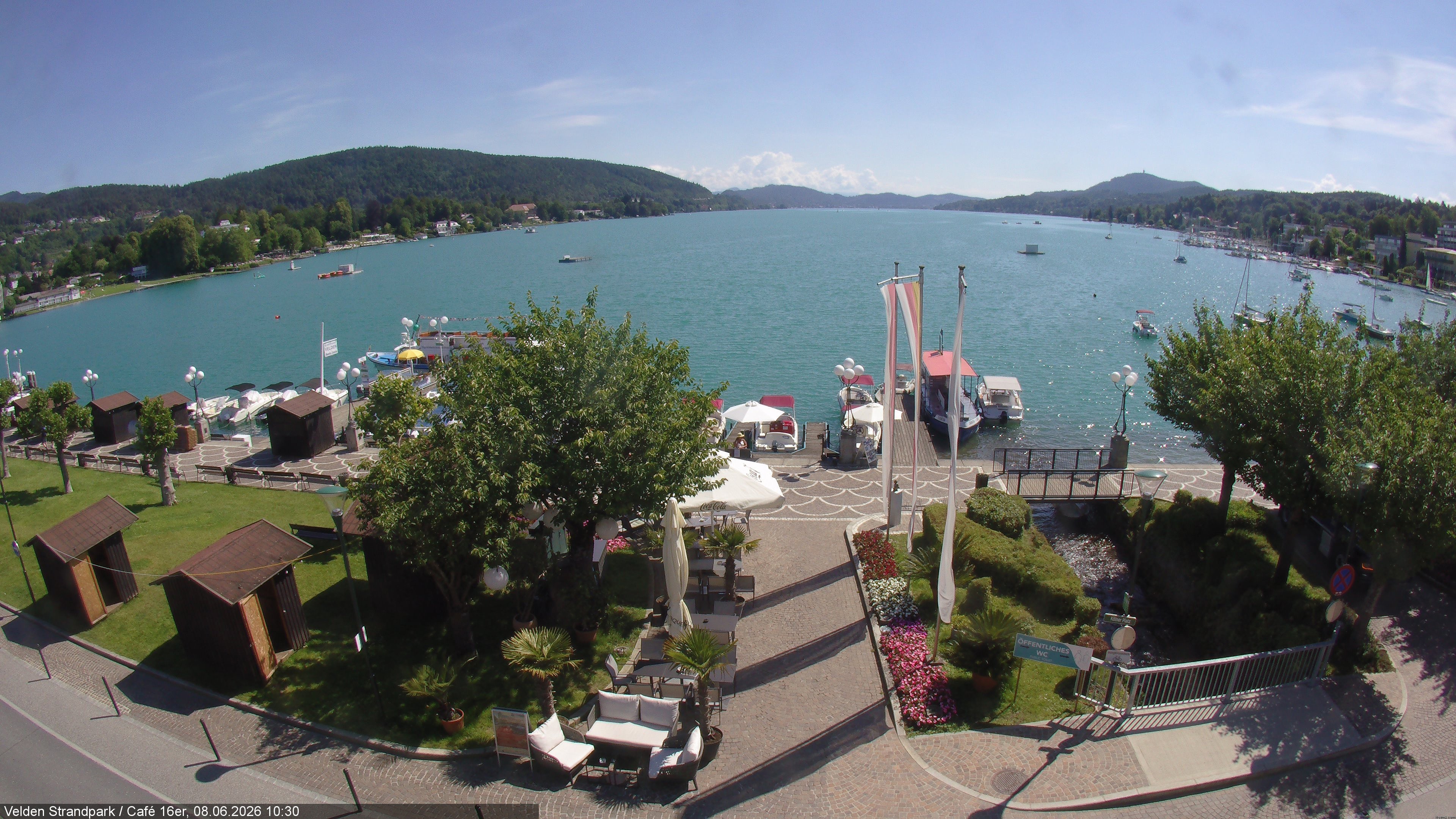 Archiv Foto Webcam Velden Strandpark - Wörthersee