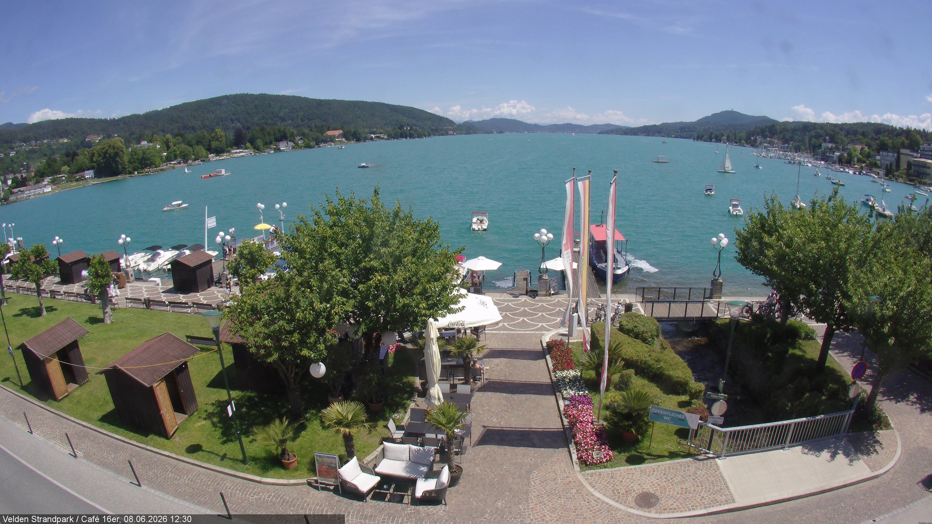 Archiv Foto Webcam Velden Strandpark - Wörthersee