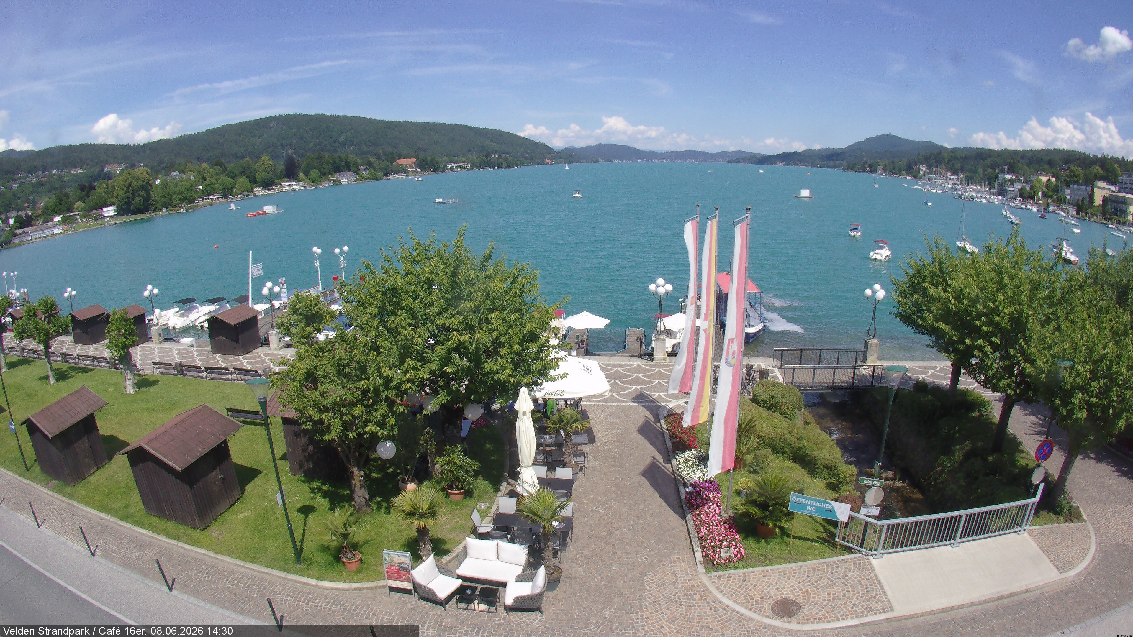 Archiv Foto Webcam Velden Strandpark - Wörthersee