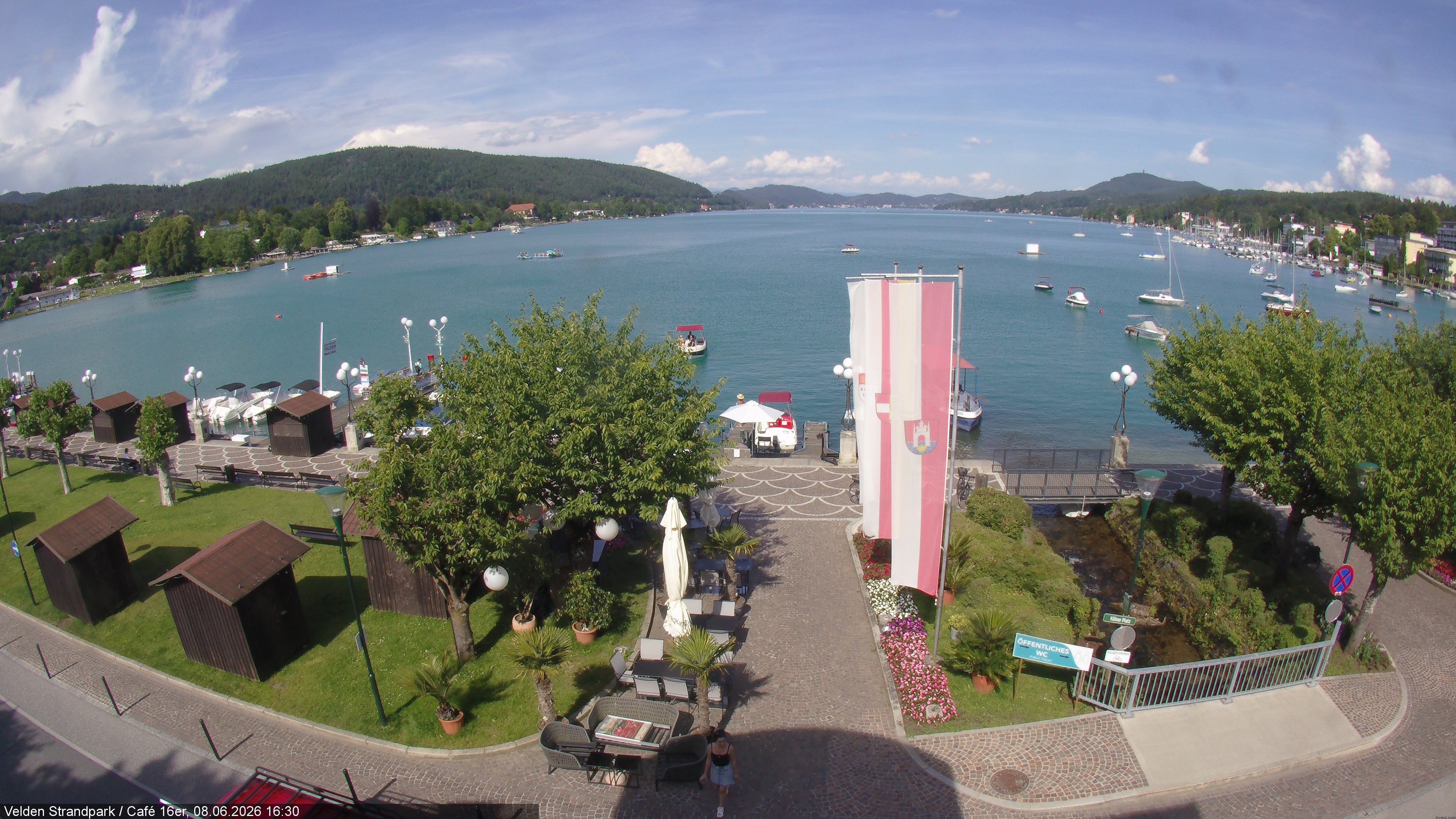 Archiv Foto Webcam Velden Strandpark - Wörthersee