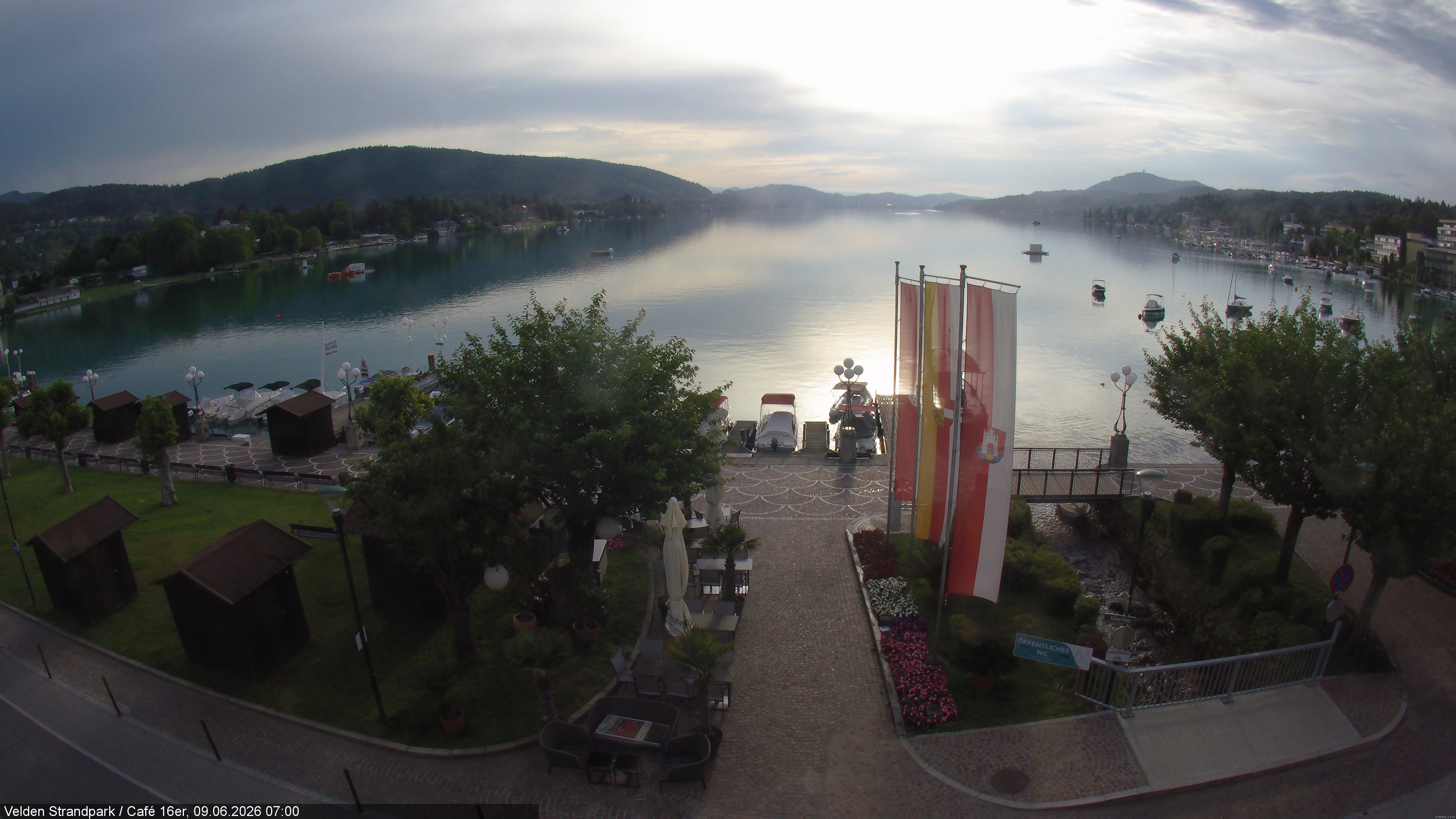 Archiv Foto Webcam Velden Strandpark - Wörthersee