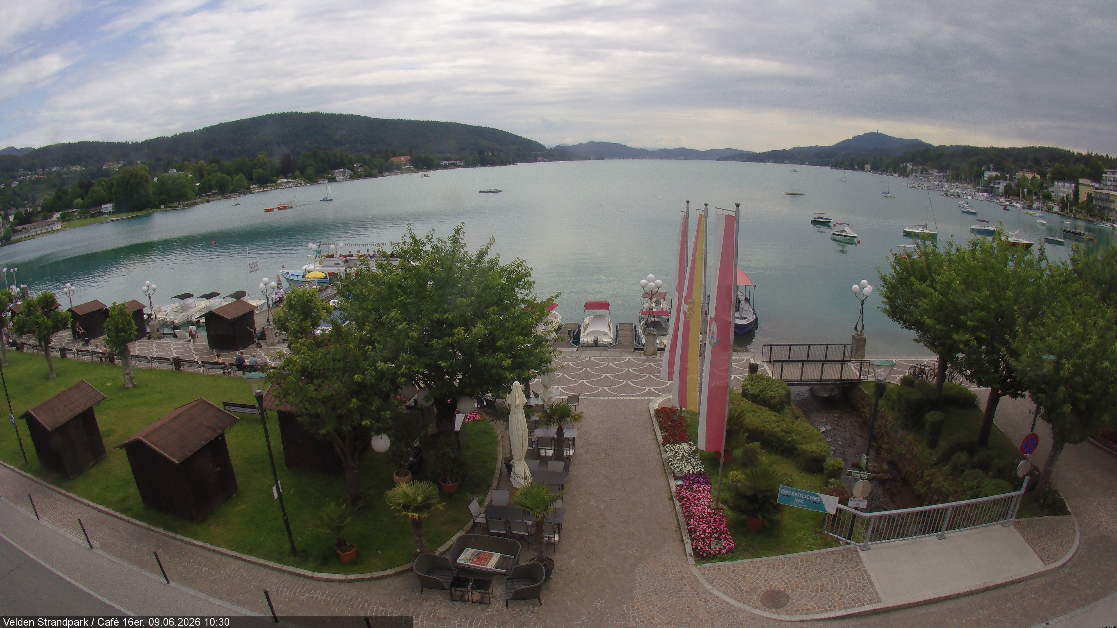 Archiv Foto Webcam Velden Strandpark - Wörthersee